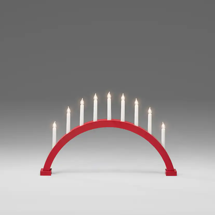 Adventsljusstake Gnosjö Konstsmide 9L Båge Twisted Tip