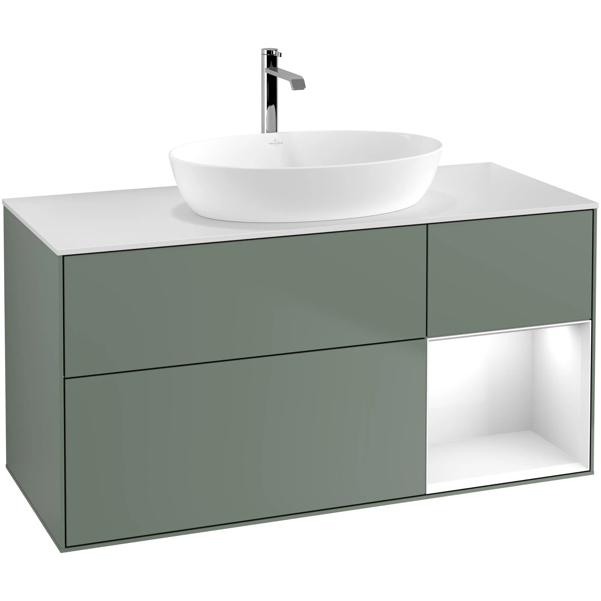 Tvättställsskåp Villeroy & Boch Finion med 3 Lådor Hylla och Bänkskiva för Fristående Tvättställ från Artis & Collaro