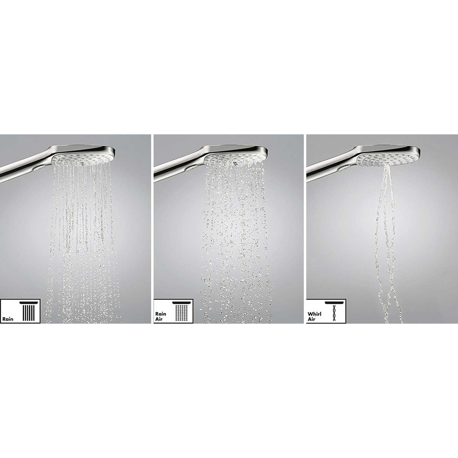 Raindance Select S Duschset 120 3jet med duschstång 150 cm o Krom, Utan EcoSmart