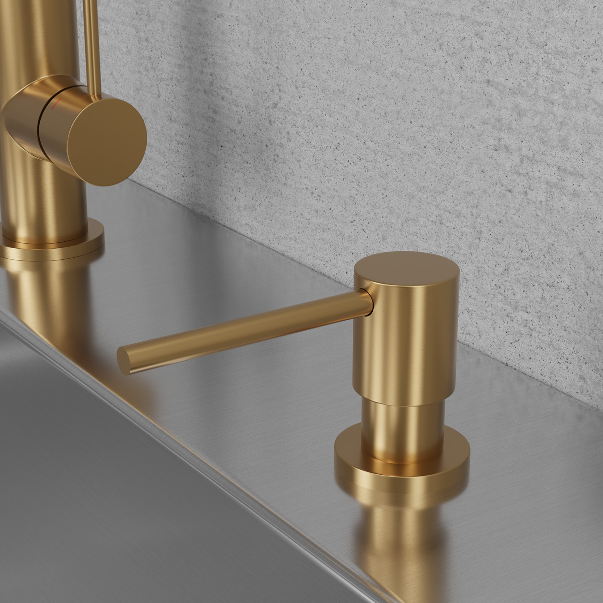 Diskmedelspump Scandtap Steel Clean Dispenser Sand Sand