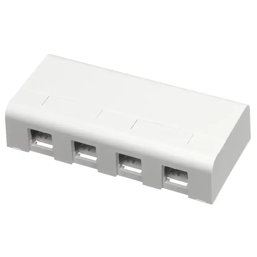 Montagebox Schneider Electric 4XRJ45 Vit