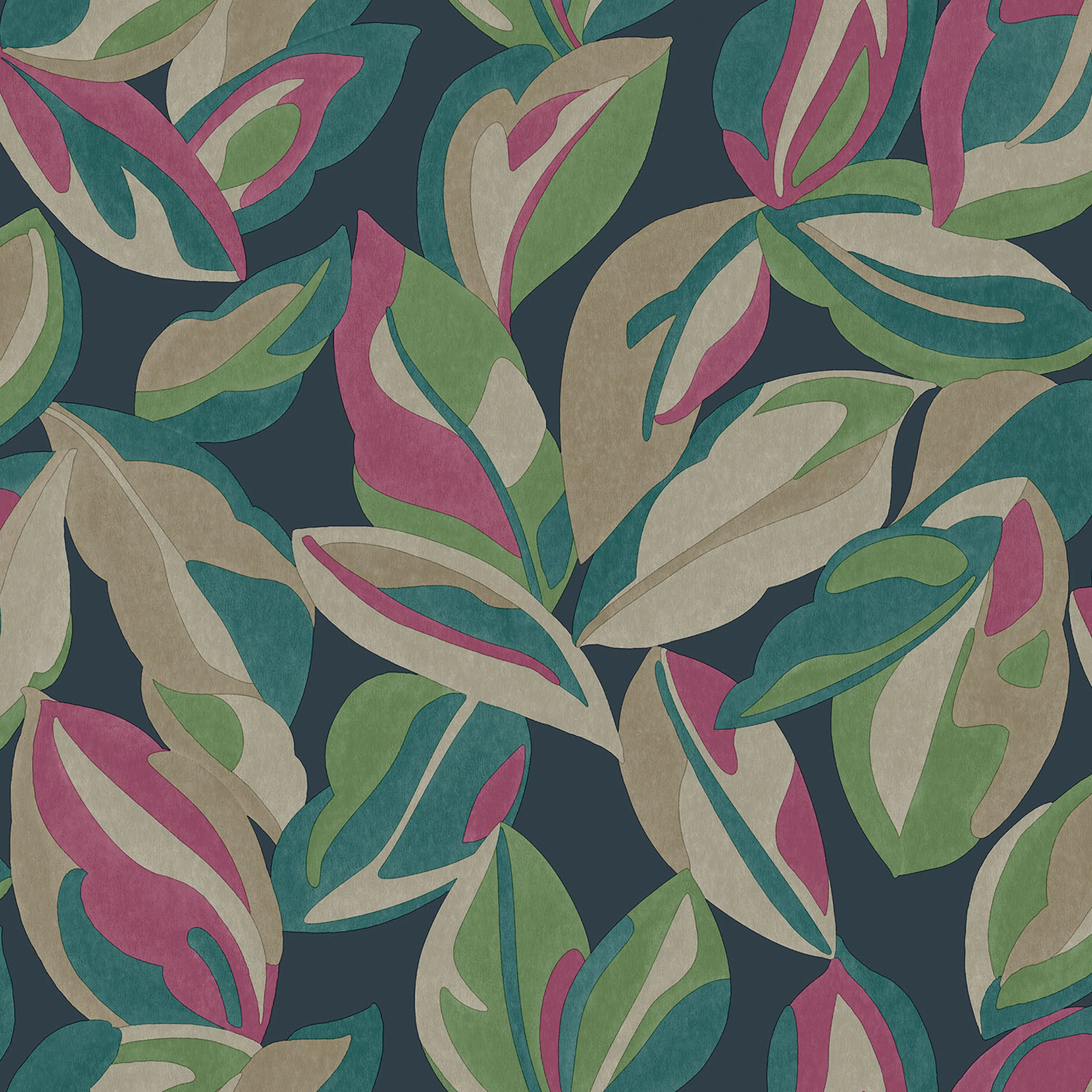 Tapet Holden The Lost Gardens Nicolai Leaf Navy 91590