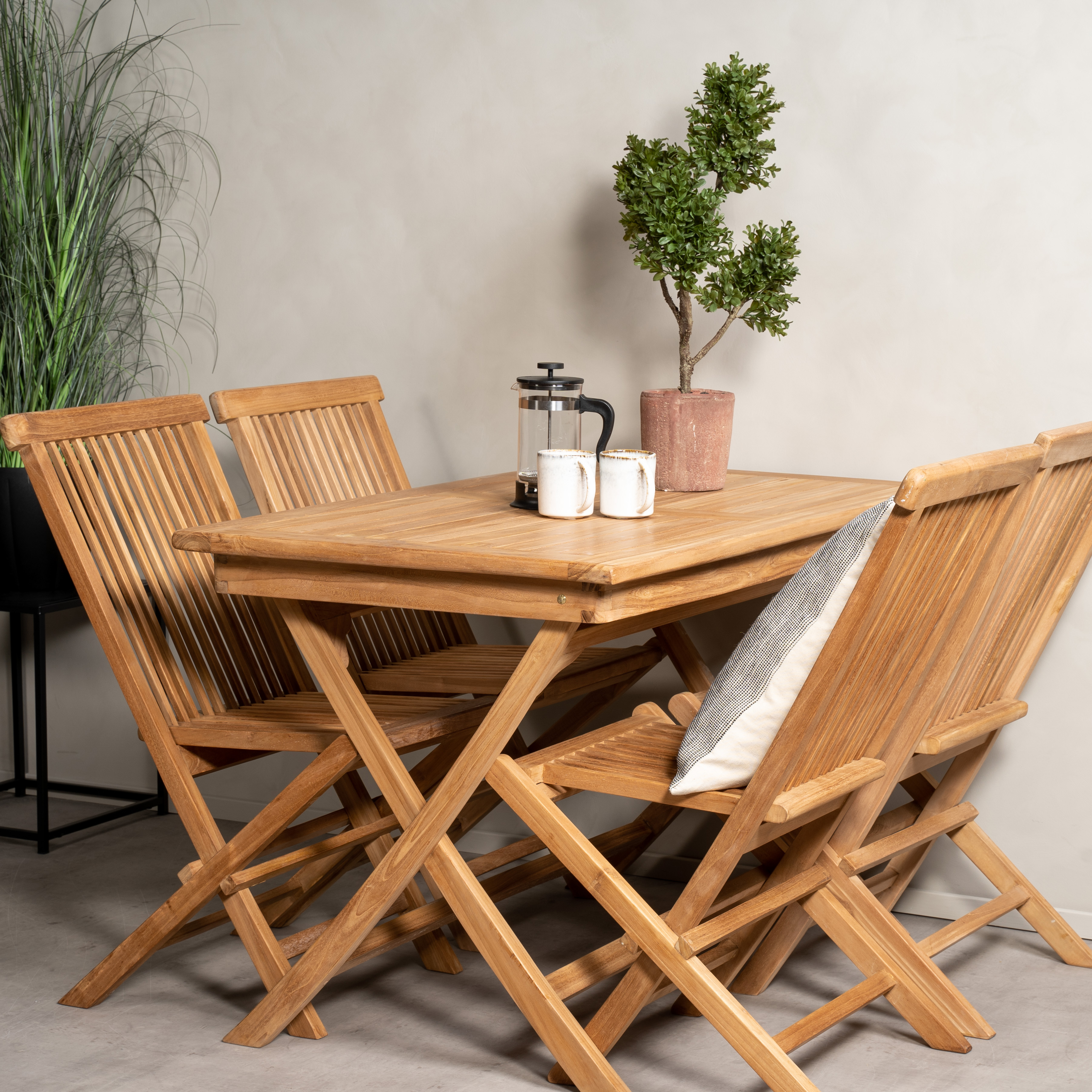 Matgrupp Venture Home Kiara 120 med 4 Stolar Utan Armstöd