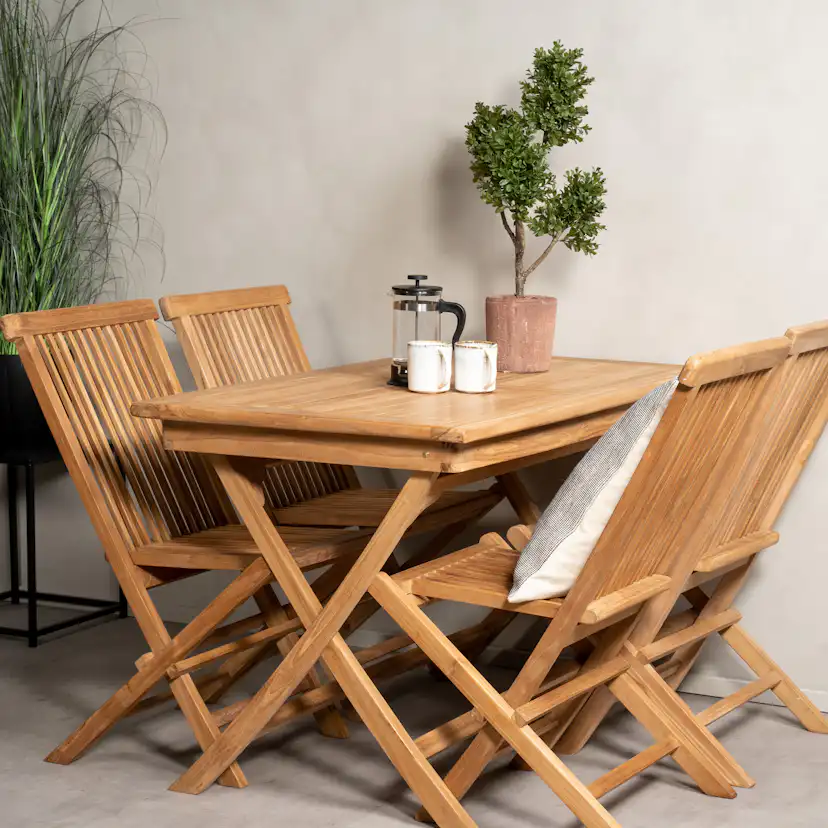Matgrupp Venture Home Kiara 120 med 4 Stolar Utan Armstöd