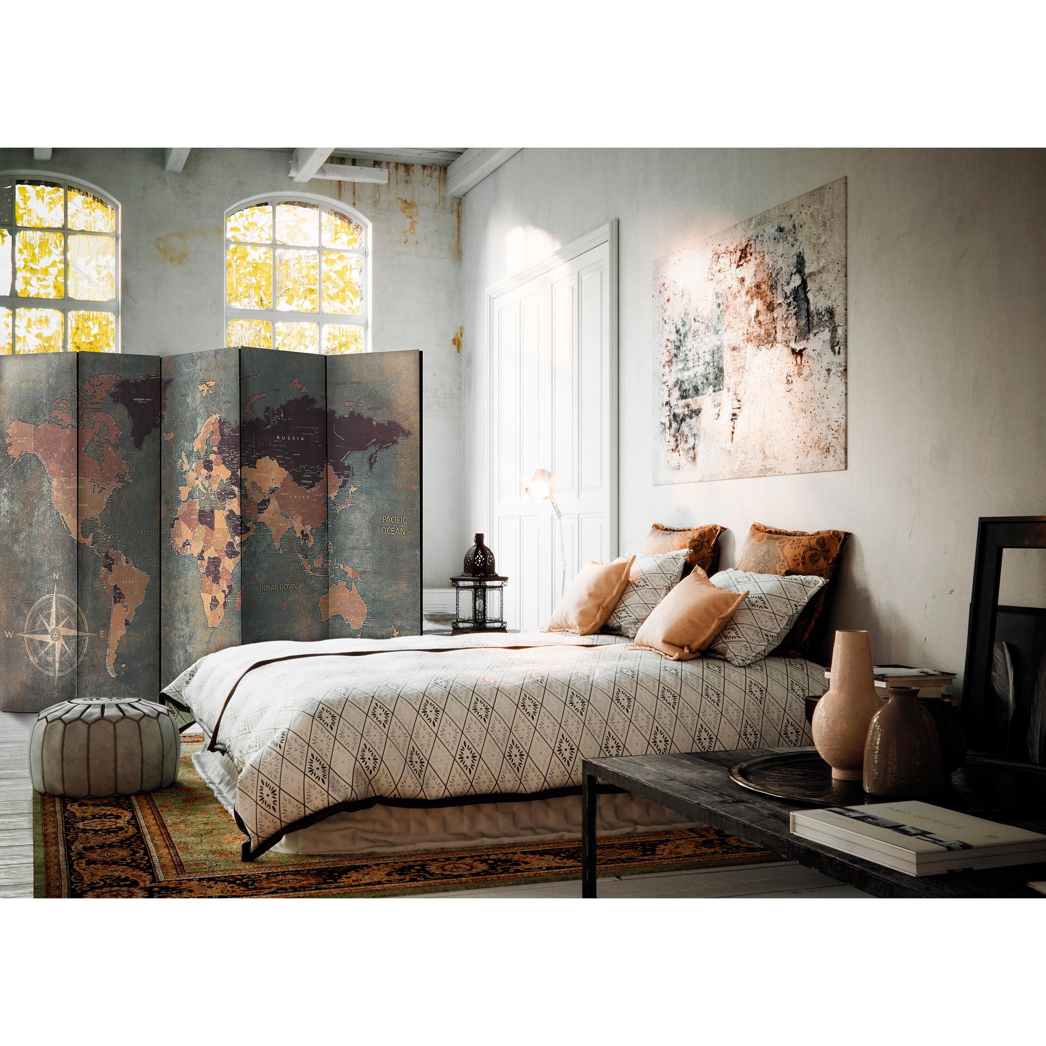 Rumsavdelare Arkiio Map in Browns and Greys 225x172 cm
