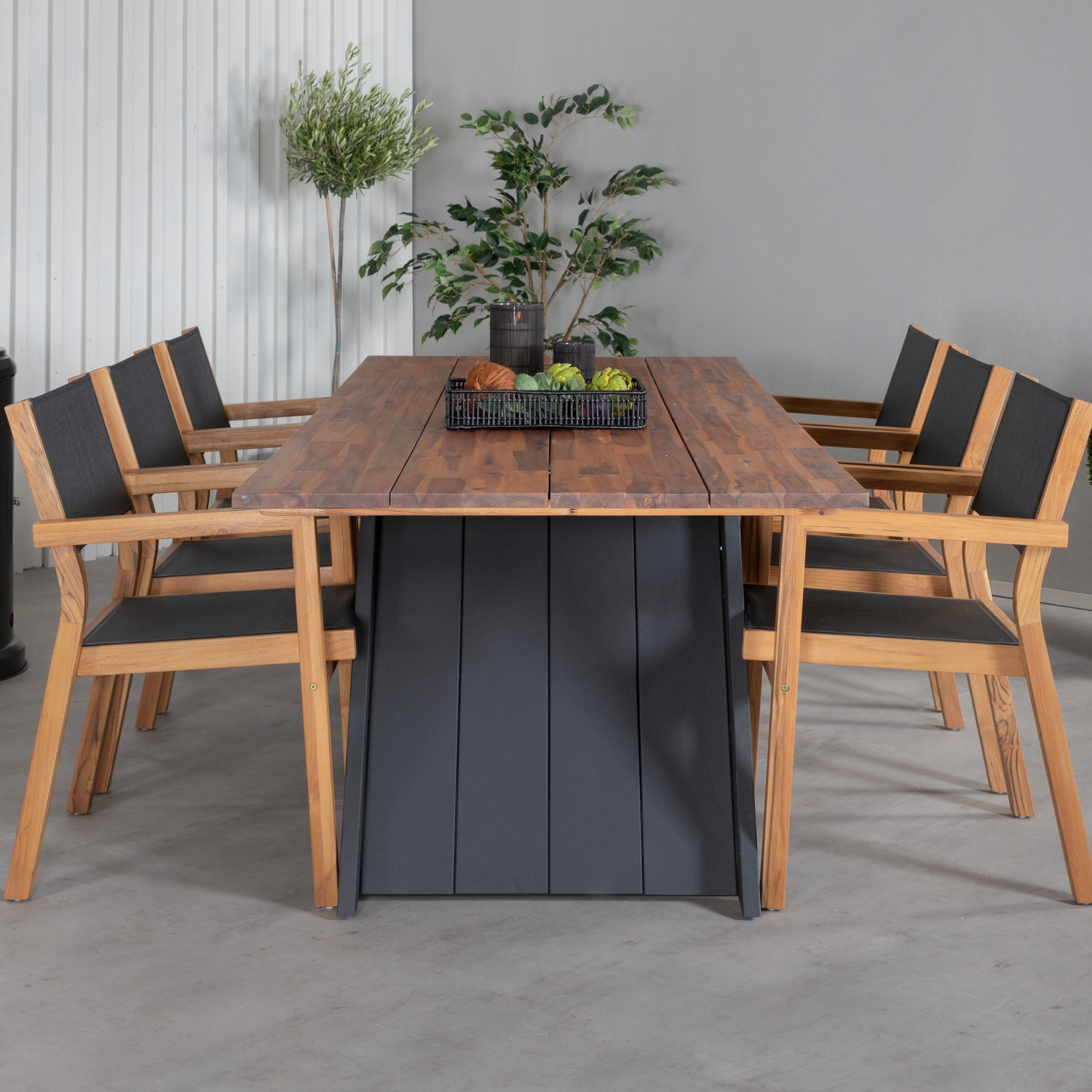Matgrupp Venture Home Doni med 6 Vum Stapelbara Matstolar
