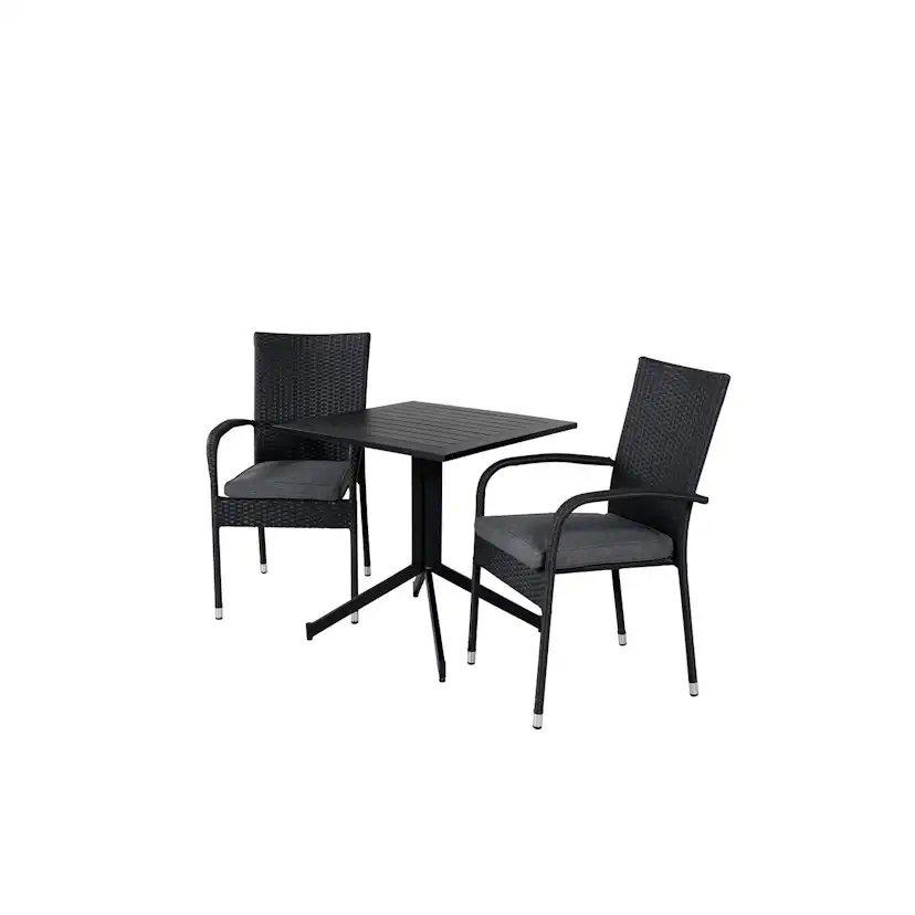 Cafégrupp Venture Home Wella med 2 Andy Trädgårdsstolar Utomhus