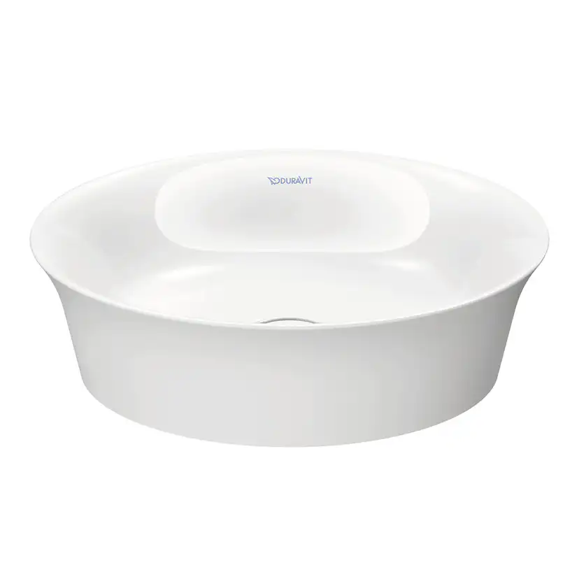 Tvättställ Duravit White Tulip för Placering på Bänkskiva Vit Högblank 430 mm