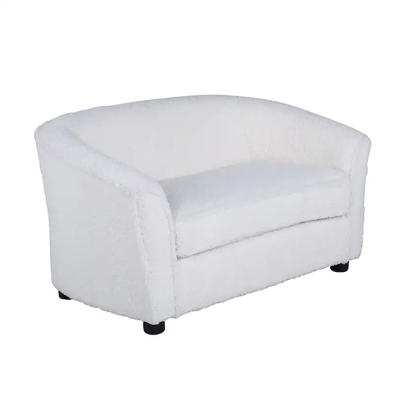 Barnsoffa Venture Home Måna Vit Teddy