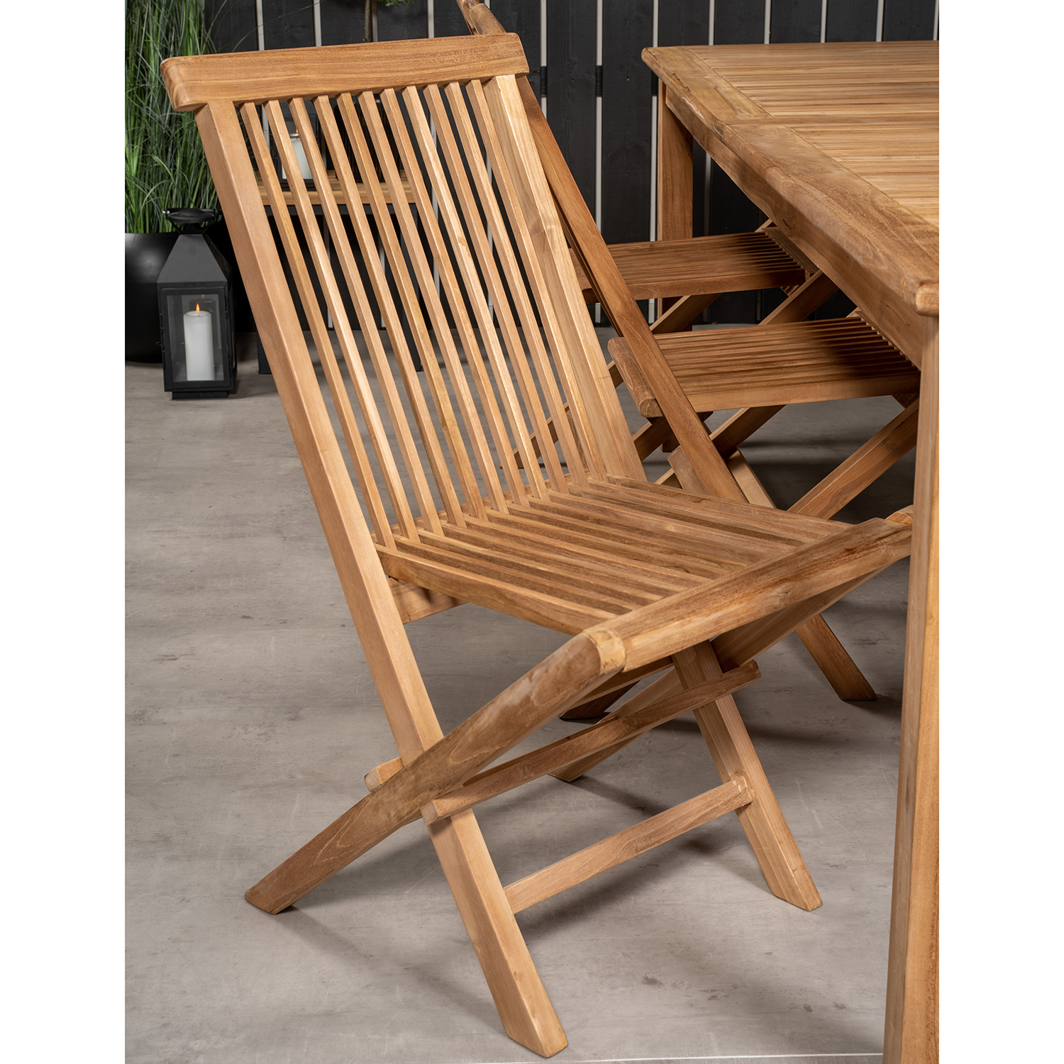 Matgrupp Venture Home Kenya 220x100 Teak med 6 Fällbara Stolar