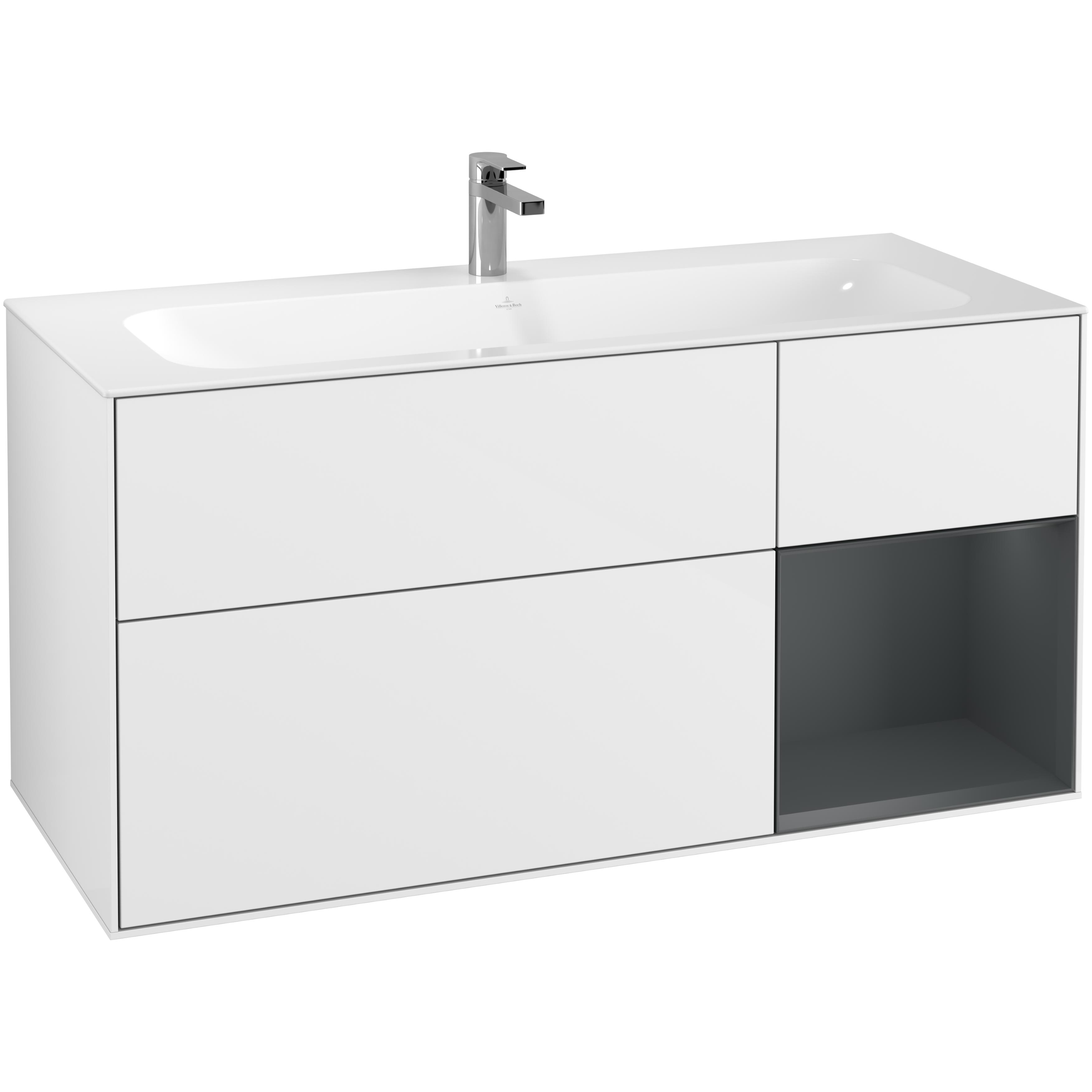 Tvättställsskåp Villeroy & Boch Finion med 3 Lådor och Hylla för Inbyggt Tvättställ