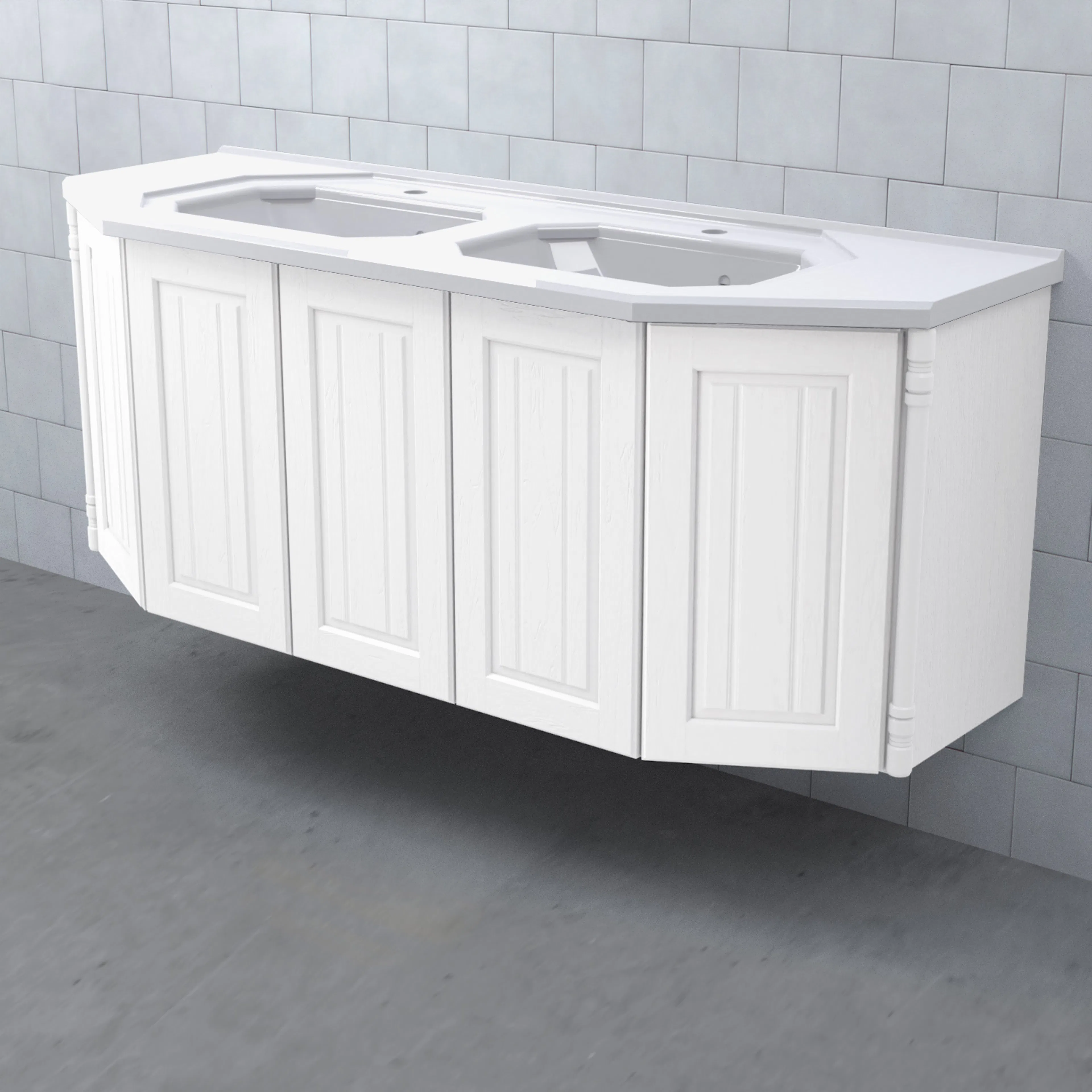 VALHALL Kommod 150 Luckor Vit Vit