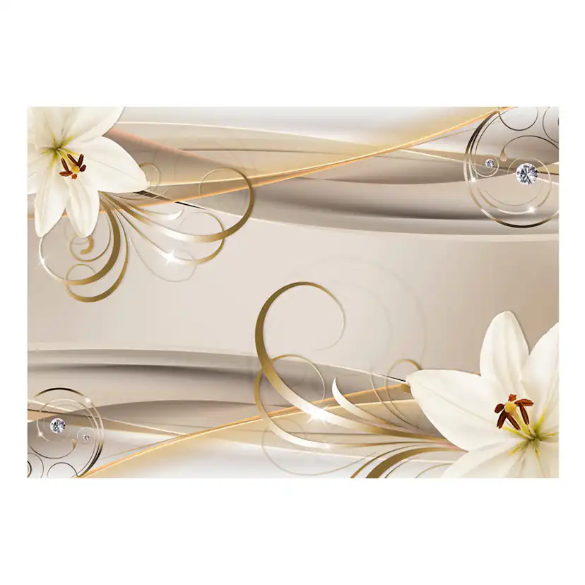 Fototapet Arkiio Lilies And The Gold Spirals