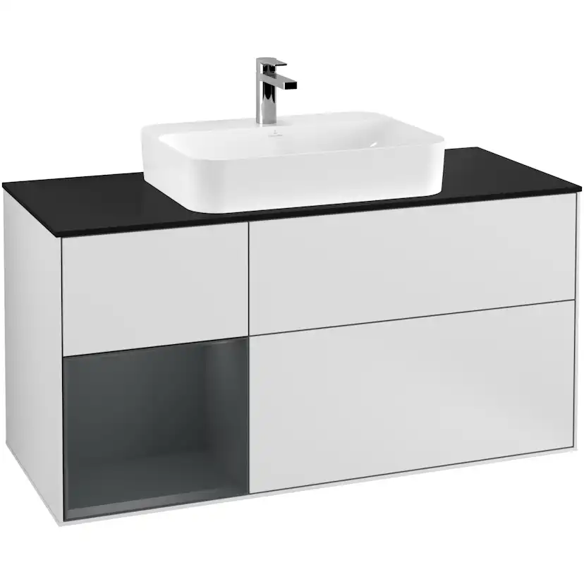 Tvättställsskåp Villeroy & Boch Finion med 3 Lådor Hylla och Bänkskiva för Ytmonterat Tvättställ