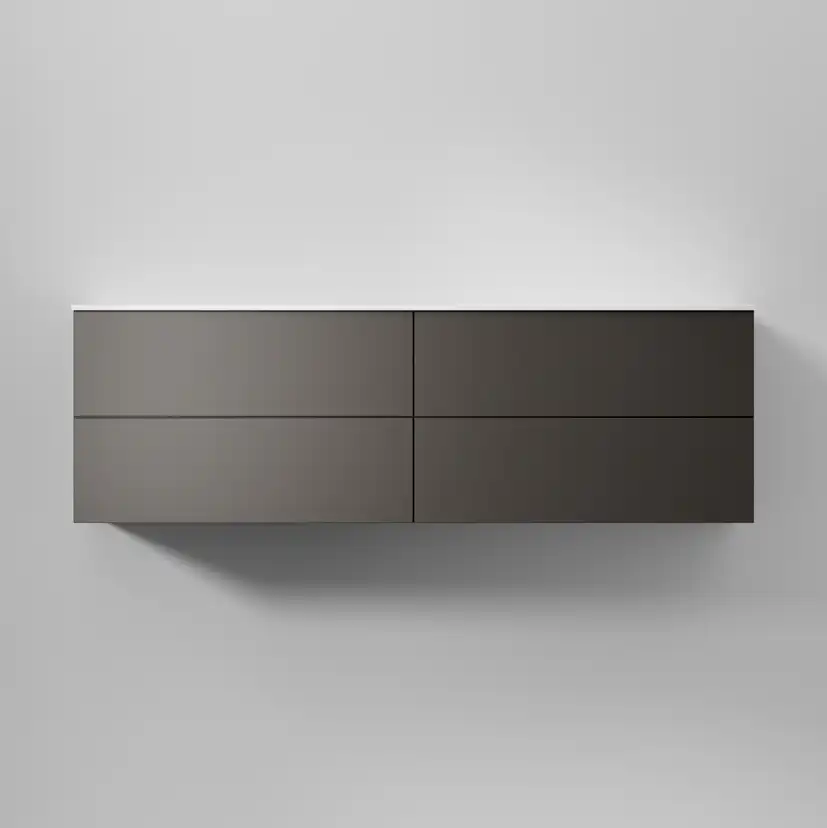 Kommod Core Solid 160 D Carbon Grey, 4 Lådor Carbon Grey, 1600x454x500 mm