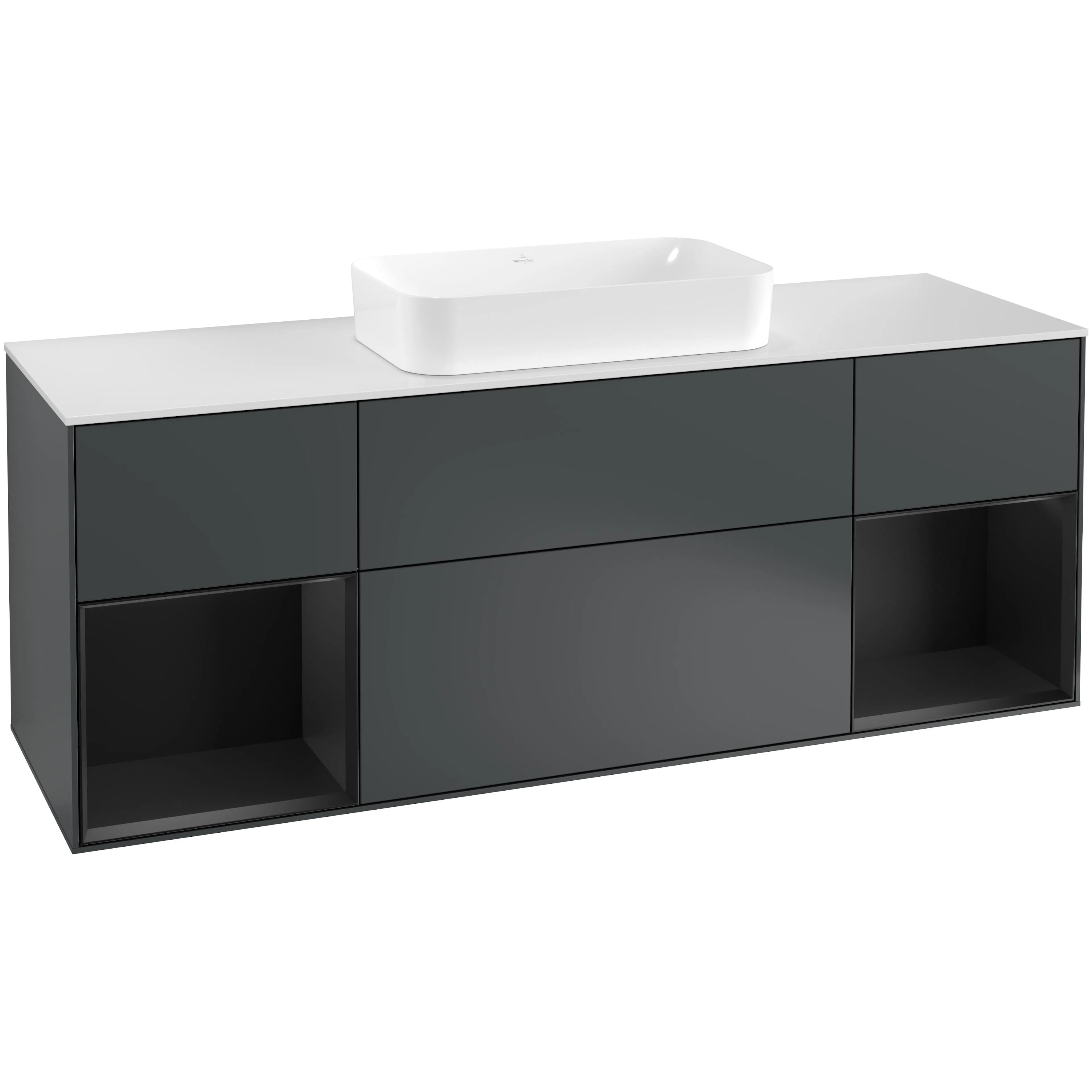 Tvättställsskåp Villeroy & Boch Finion med Två Hyllor och Bänkskiva för Fristående Tvättställ
