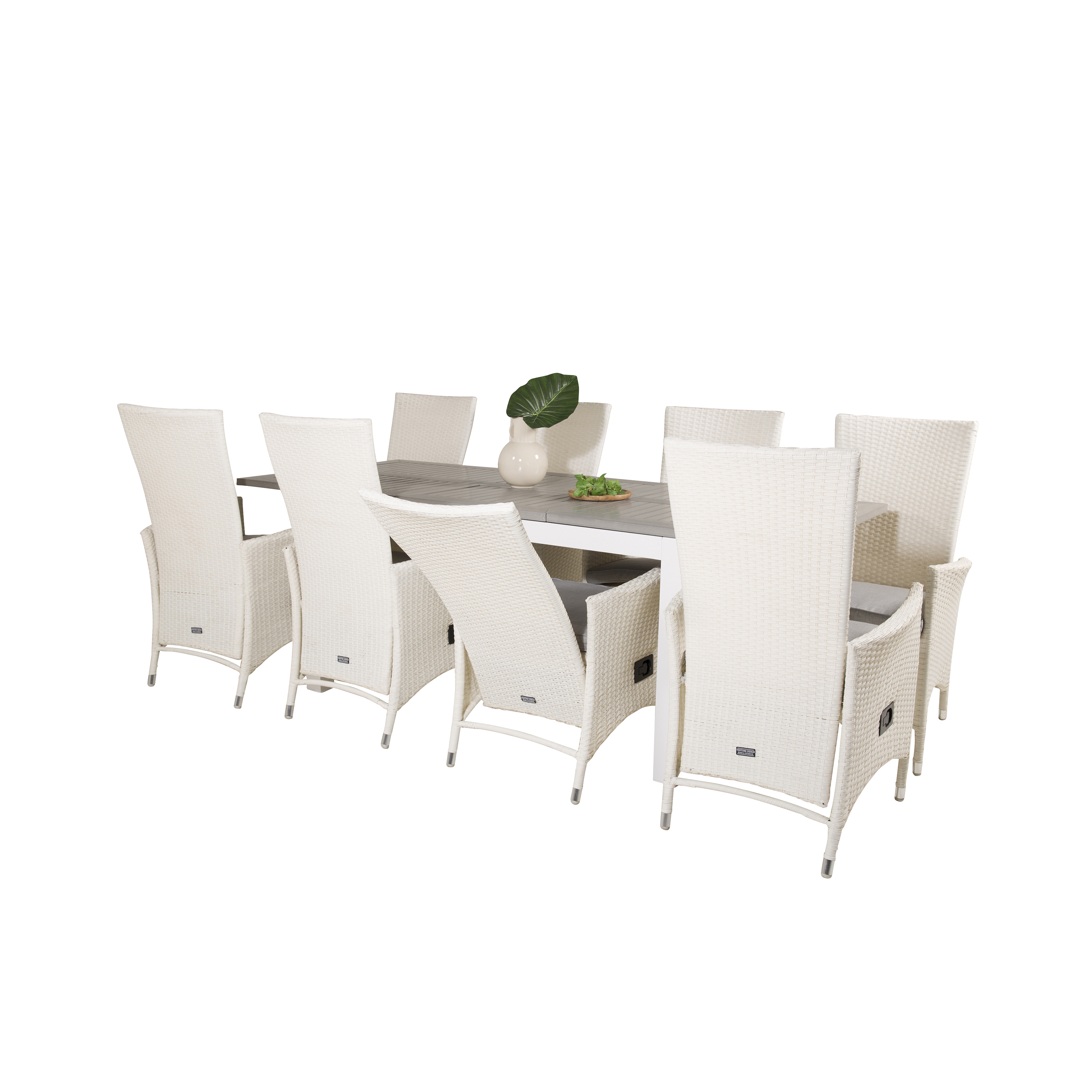 Matgrupp Venture Home Aleyna 160/240 med 8 Pishi Matstolar