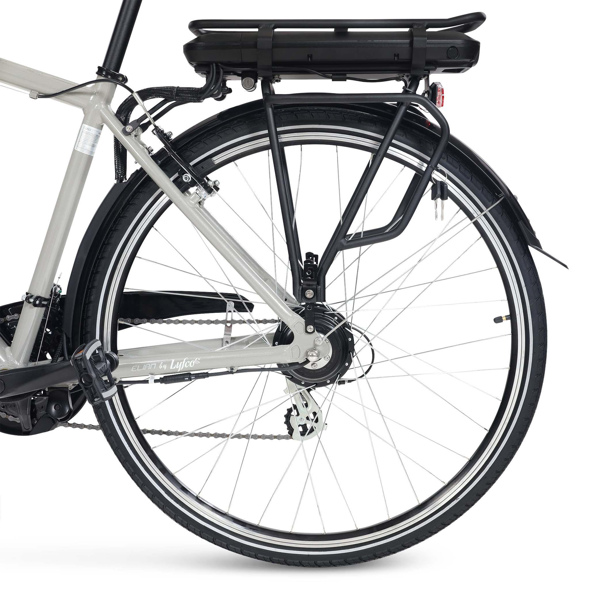 Elcykel Lyfco Herr 28" - Elian 10,4 Ah Silver