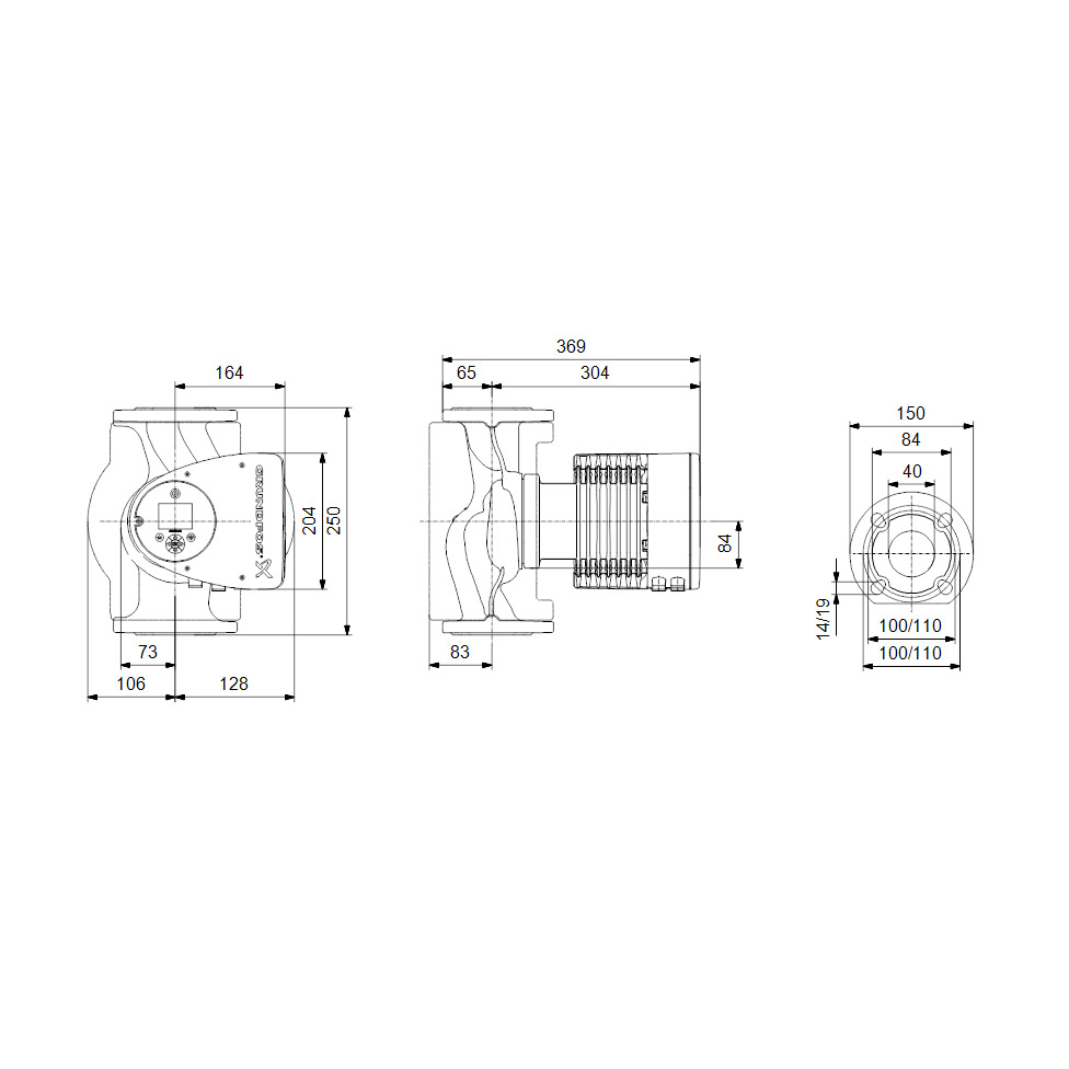 GRUNDFOS MAGNA3 40-120 F CIRKULATIONSPUMP Modell: 40-120 F