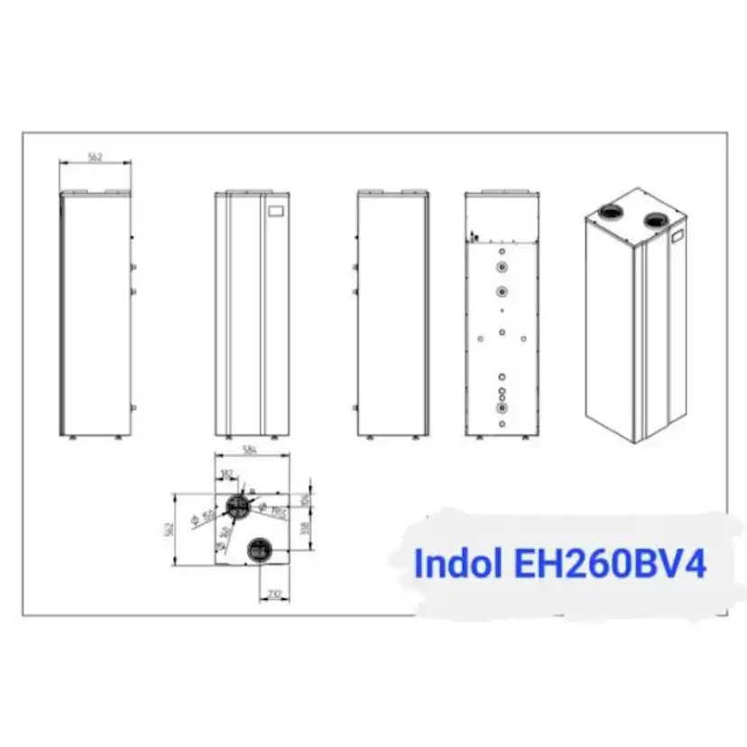Värmepumpsberedare Indol EH260BV4R2