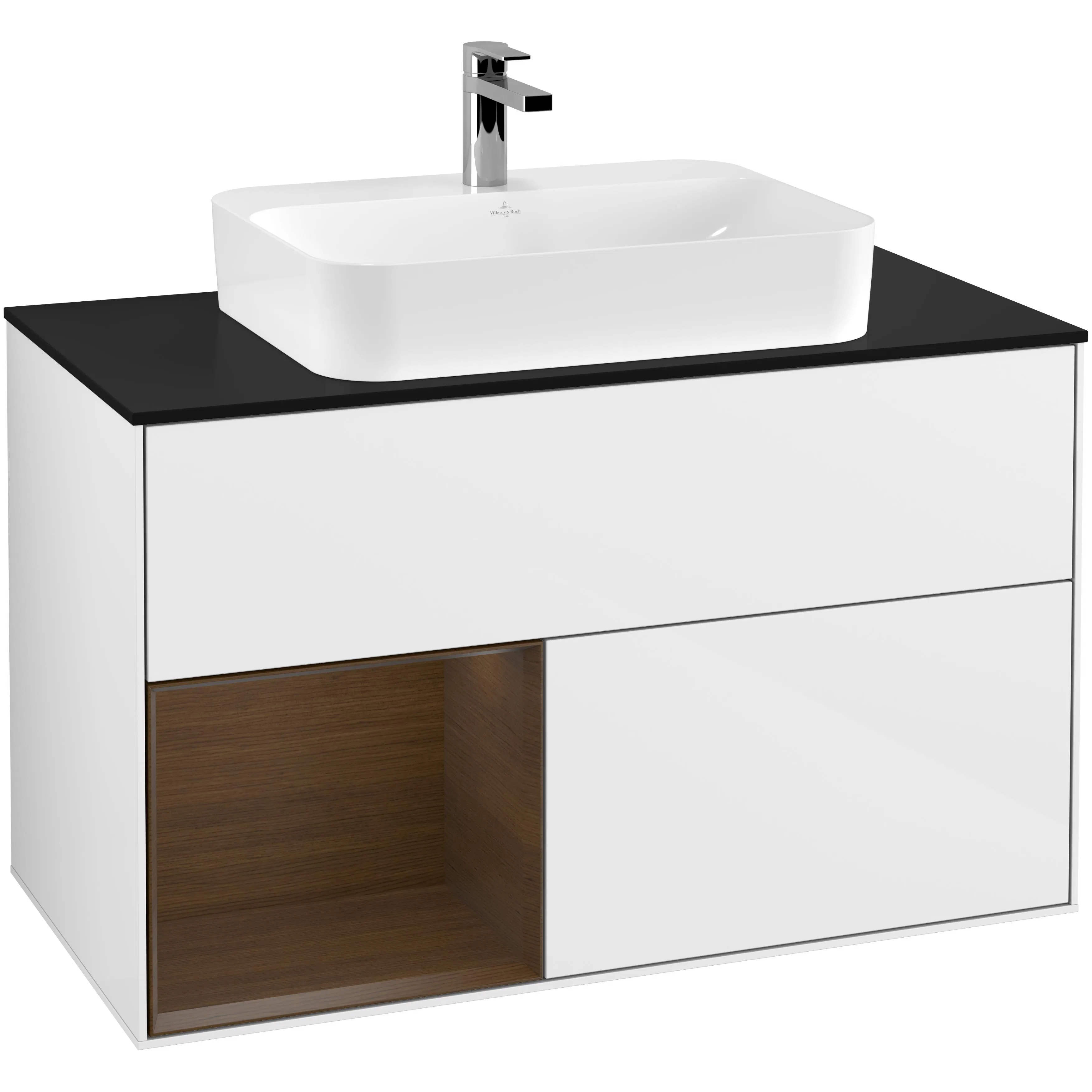 Tvättställsskåp Villeroy & Boch Finion med 2 Lådor Hylla och Bänkskiva för Ytmonterat Tvättställ