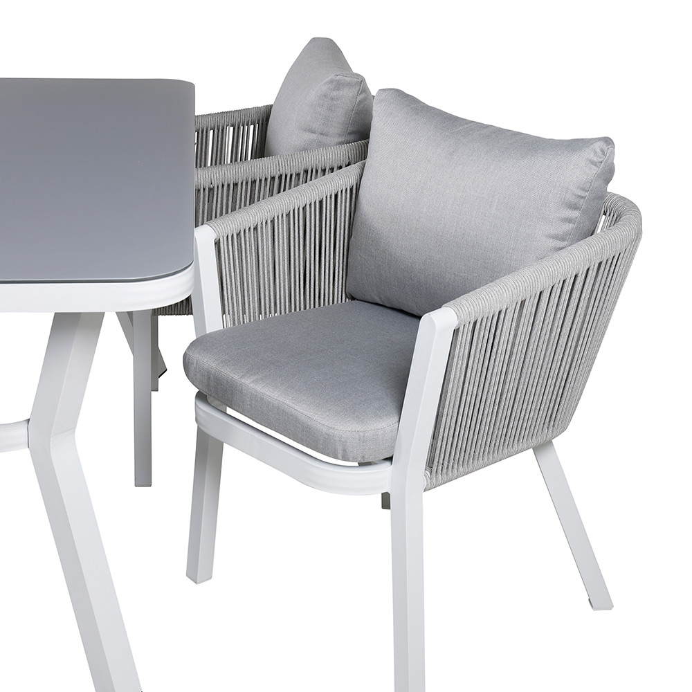 Matgrupp Venture Home Vyn Vit med 4 Vyn Matstolar