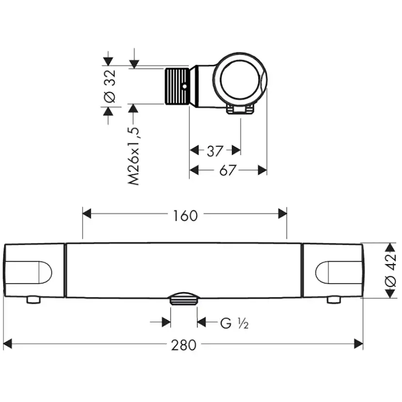 Duschblandare Hansgrohe Ecostat 1001