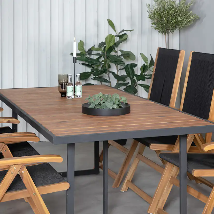 Matgrupp Venture Home King med 6 Lumi Vikbara Matstolar