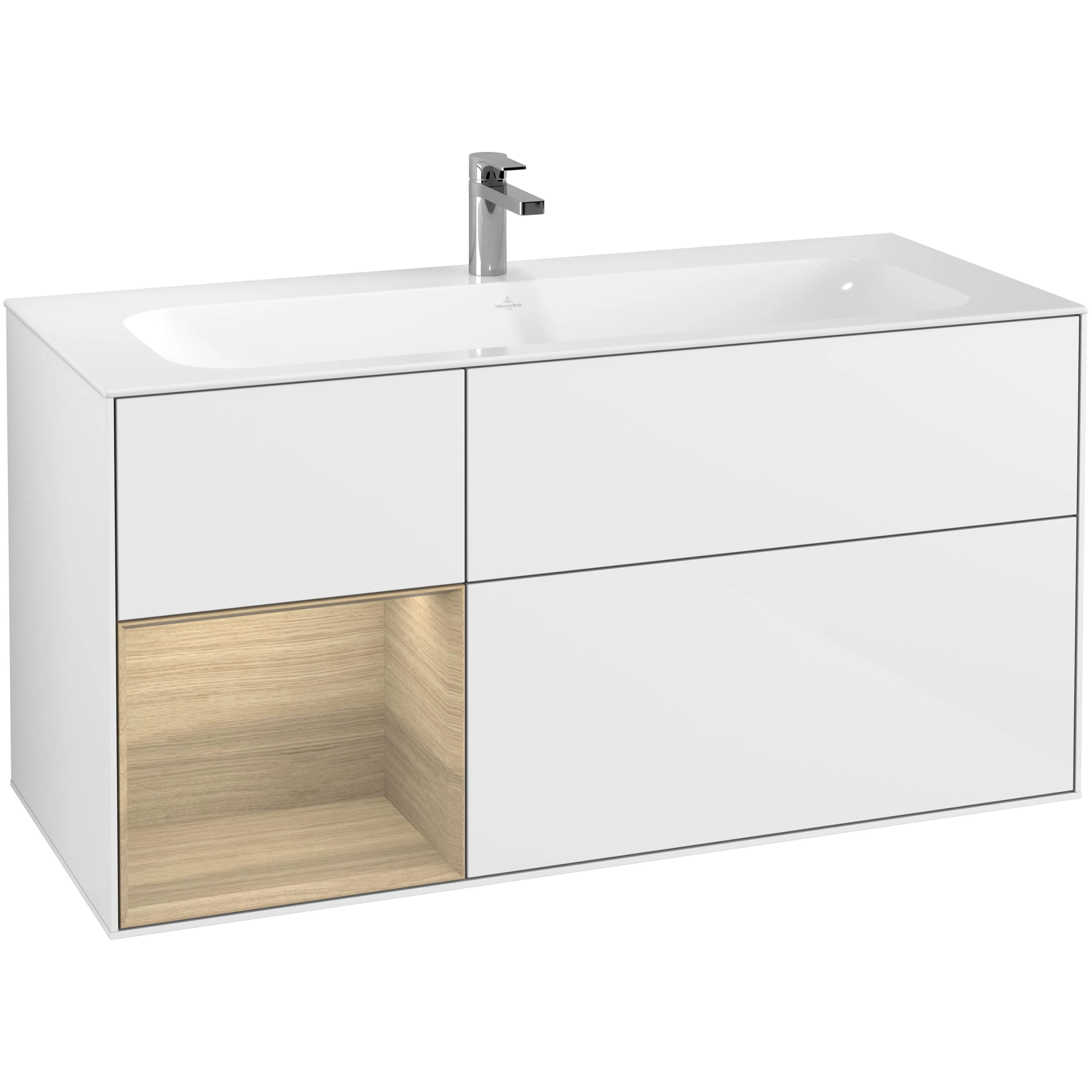 Tvättställsskåp Villeroy & Boch Finion med 3 Lådor och Hylla för Inbyggt Tvättställ