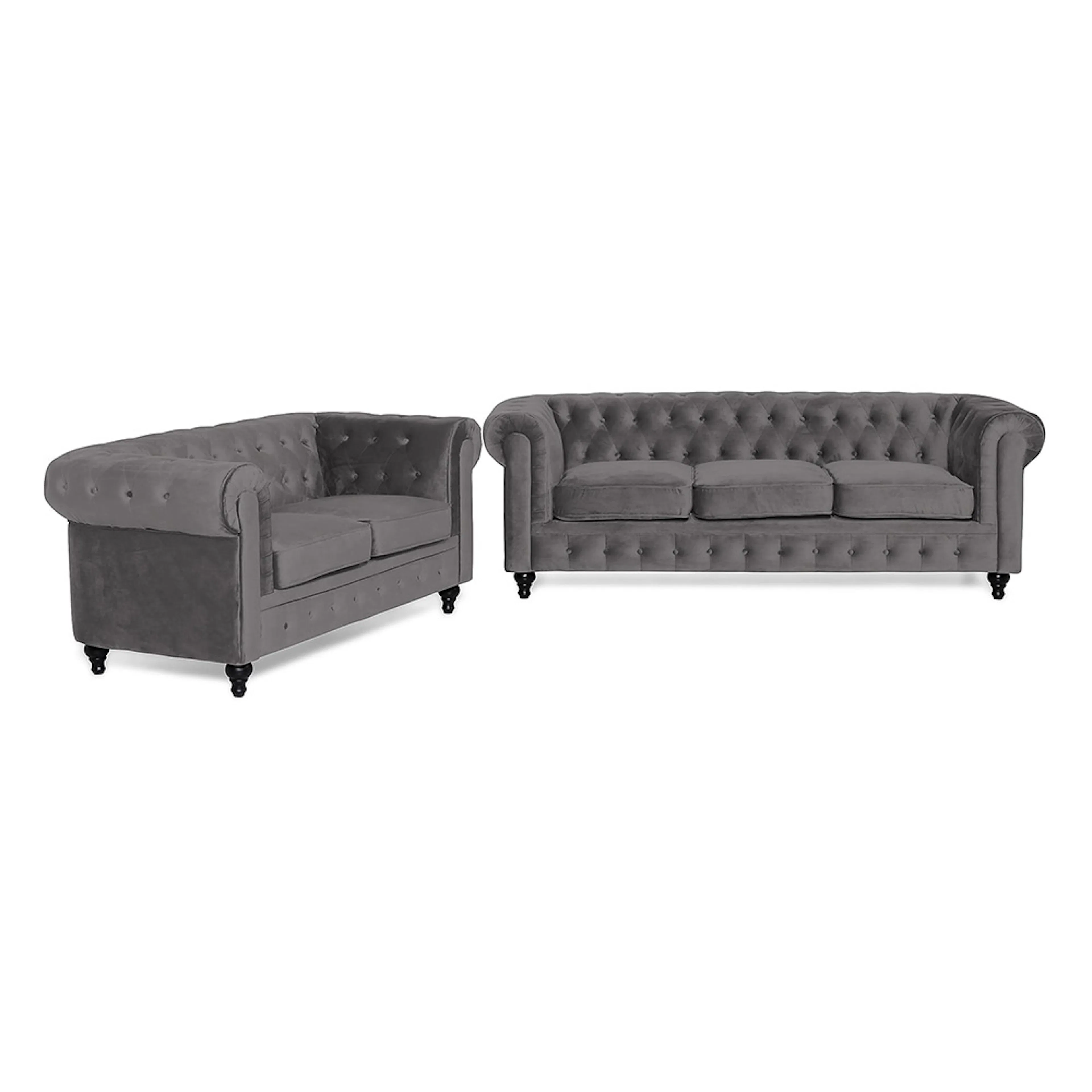 Soffgrupp Manor House Chesterfield Lyx 3-sits+2-sitssoffa Sammet