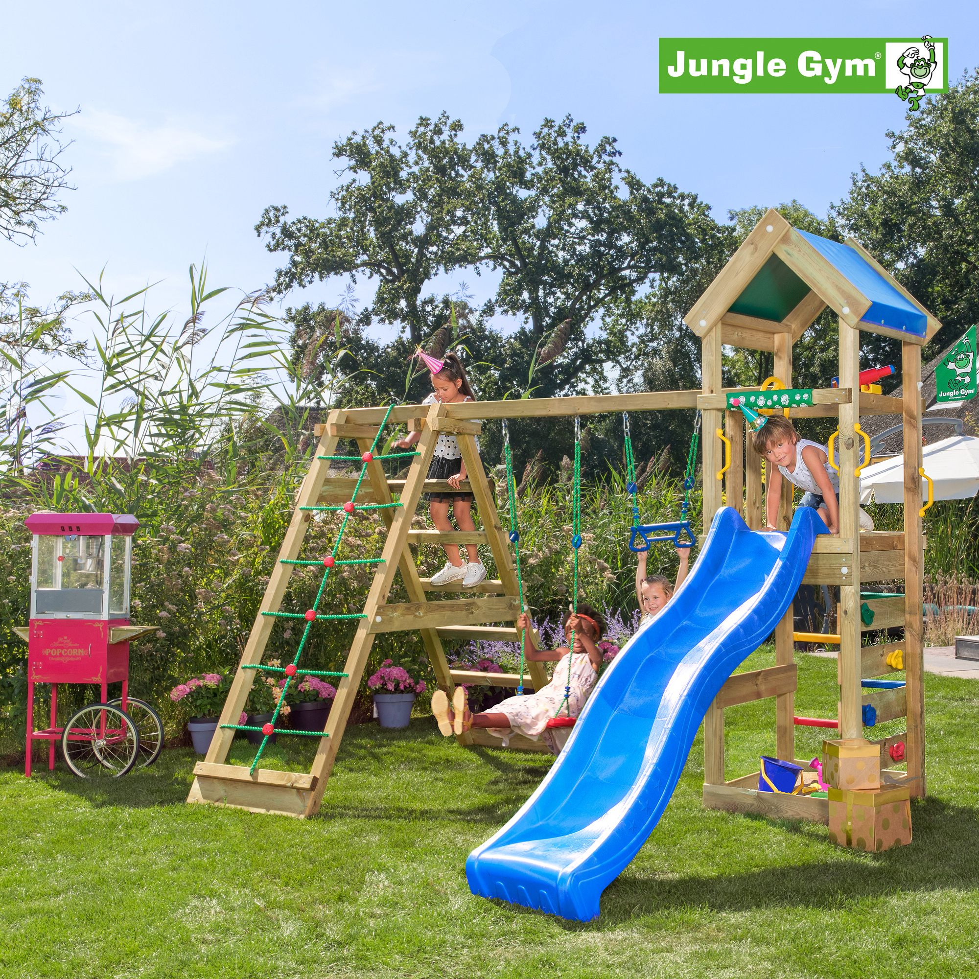Klätterställning Jungle Gym Patio 2 Gungor & Rutschkana