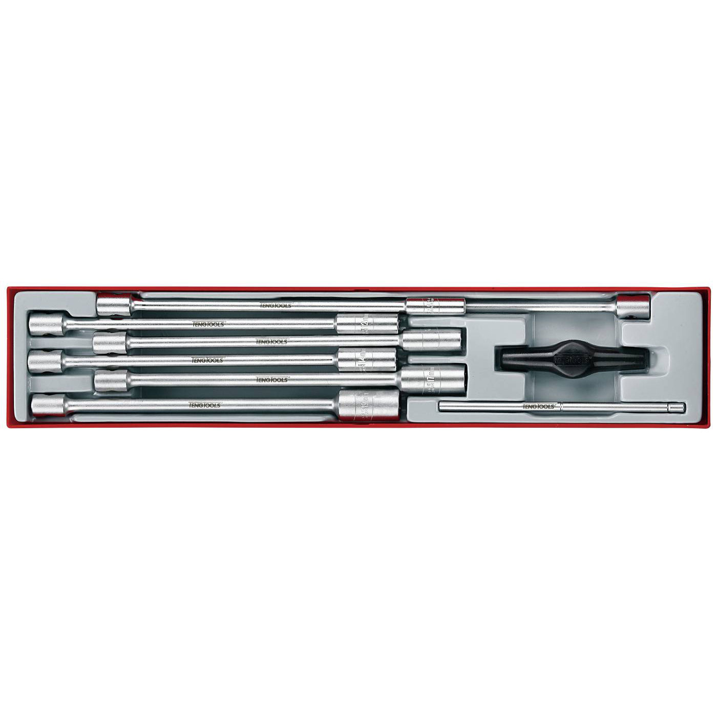 Hylssats 9 delars med 3/8 fäste och T-handtag Teng Tools TTXTB09