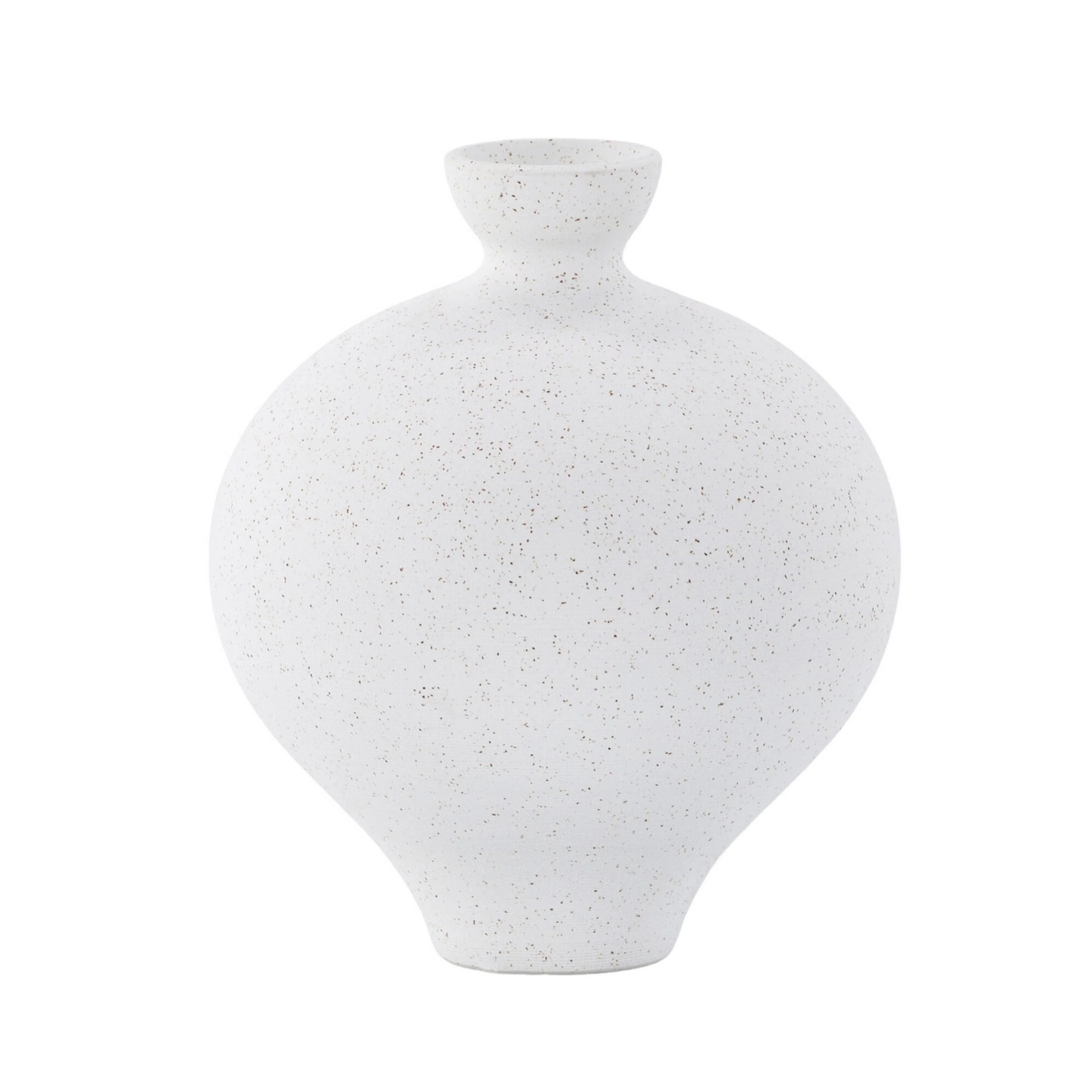 Rellis Vase - White/Black Dots - D6*H24*B20cm Vit