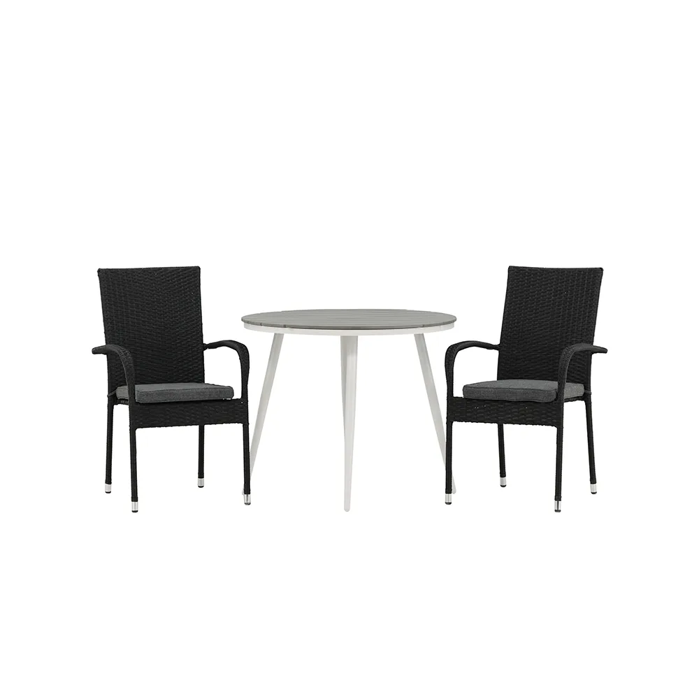 Cafégrupp Venture Home Break Ø90 cm med 2 Anna Stolar