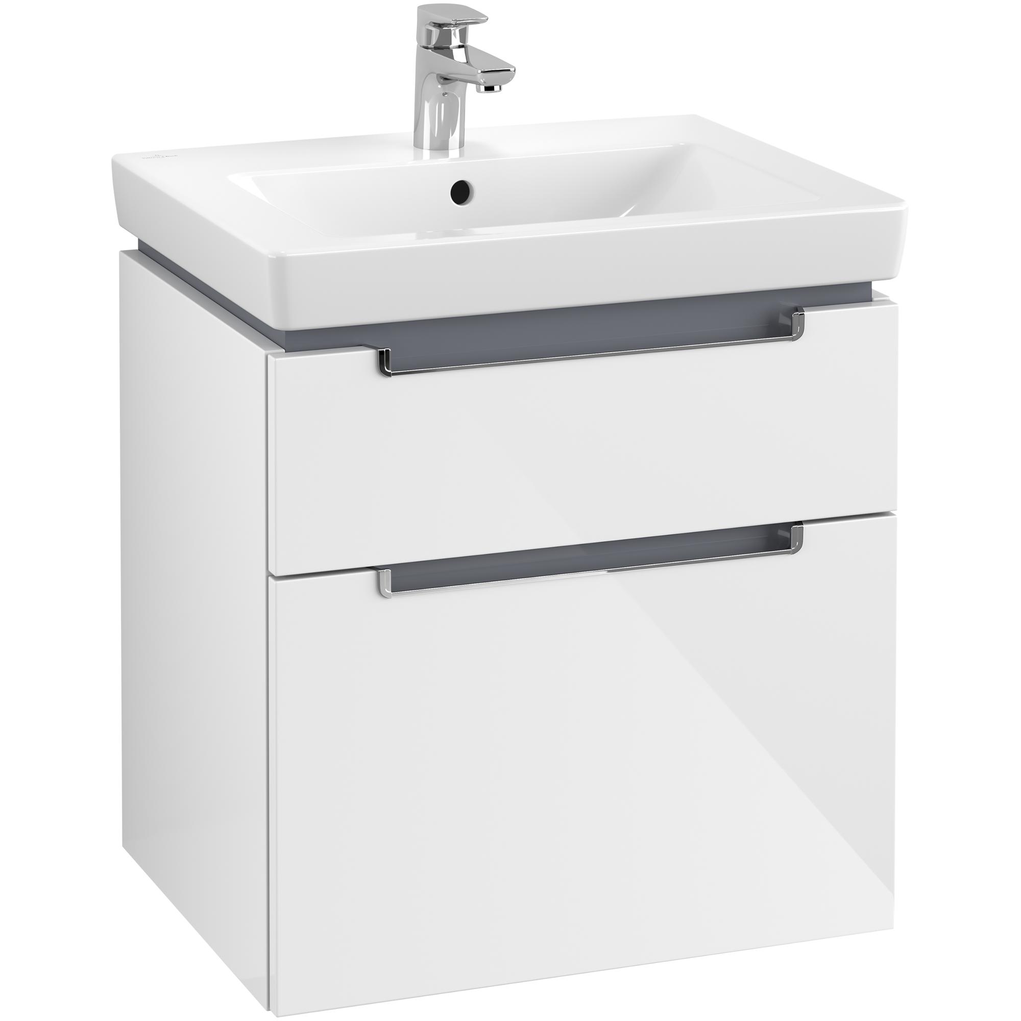 Tvättställsskåp Villeroy & Boch Subway 2.0 med 2 Lådor