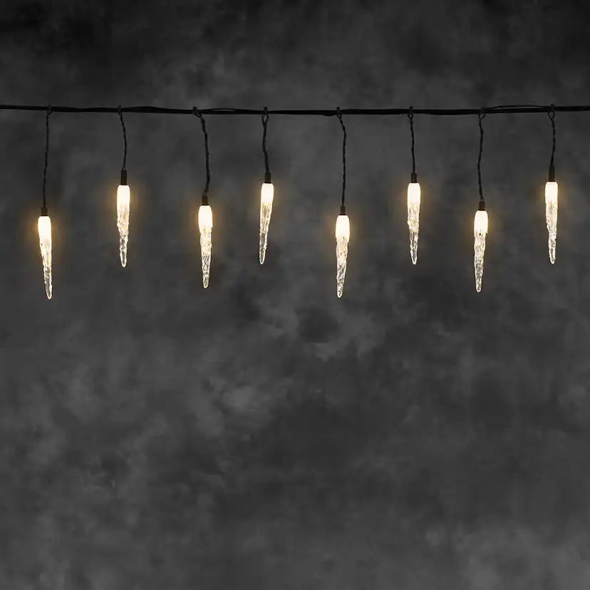 Dekorationsbelysning Gnosjö Konstsmide Istappslinga 50 st Amber