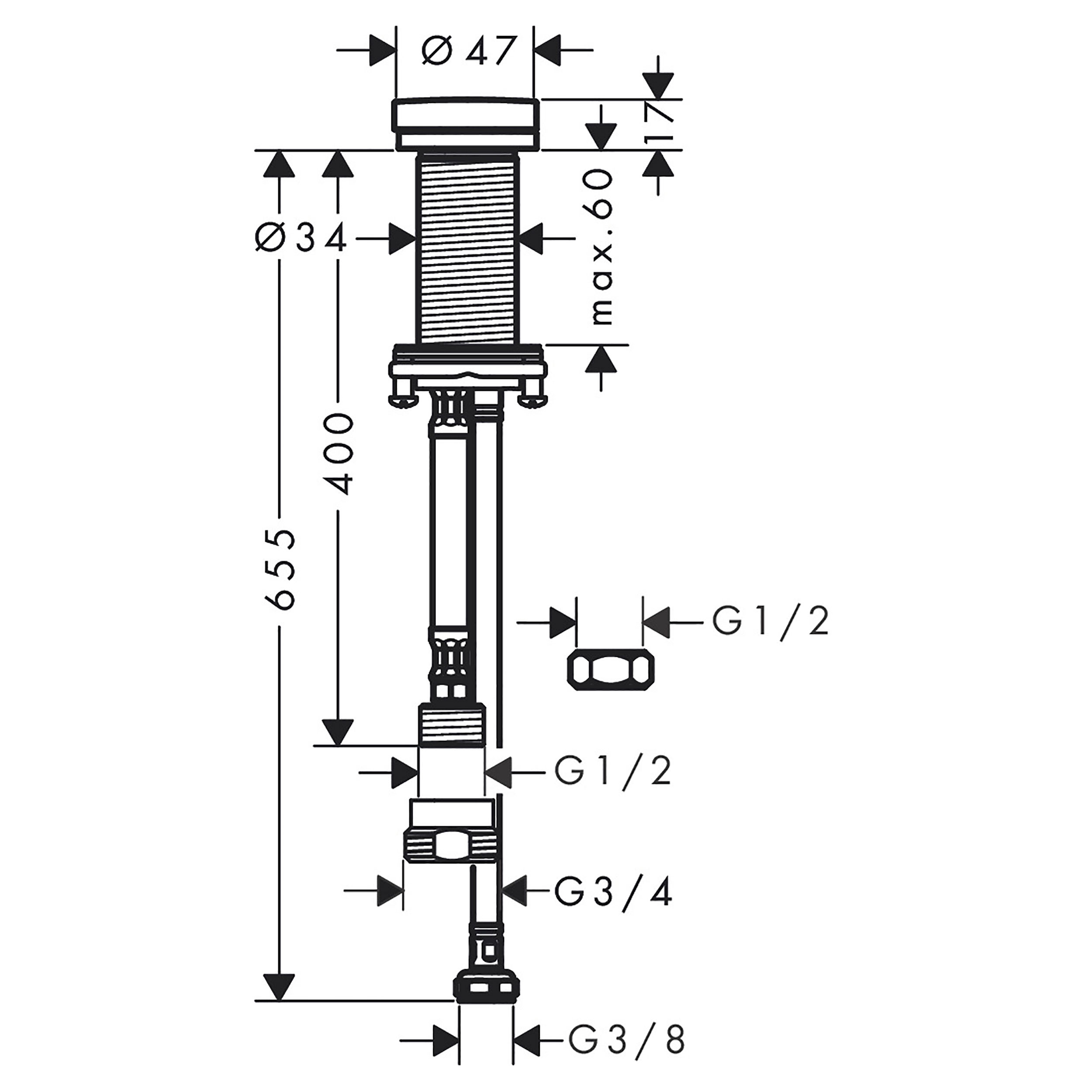 Diskmaskinsavstängning Hansgrohe Talis M54 Rostf Rostfrit