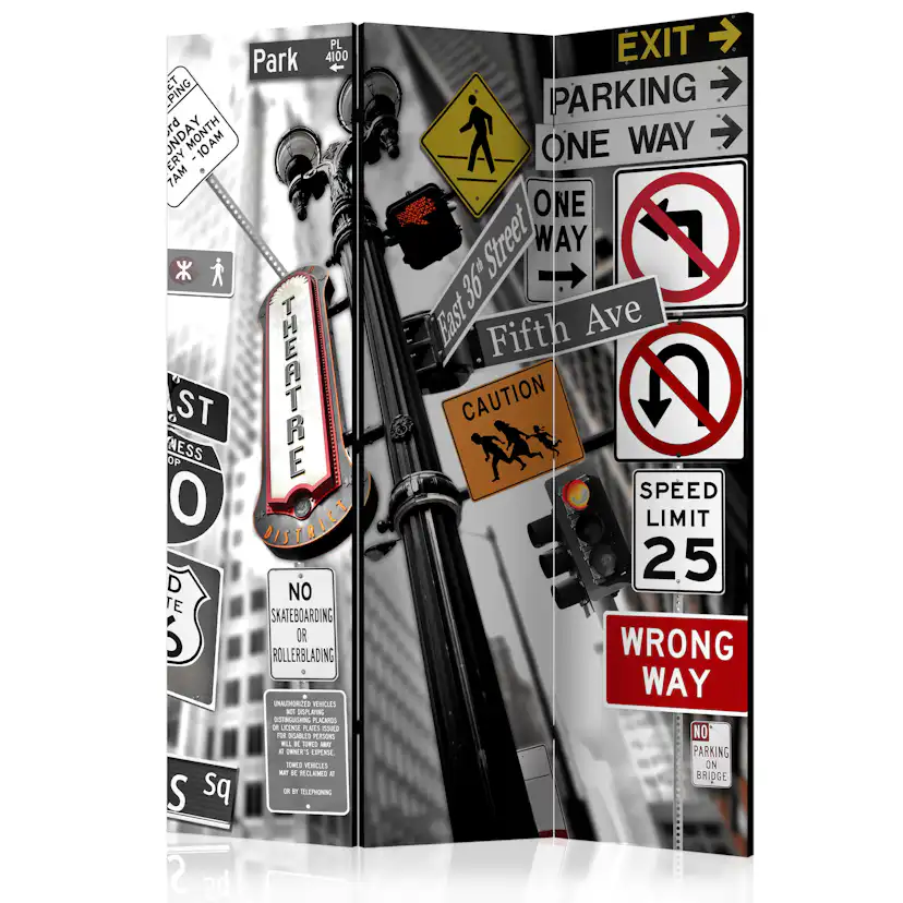 Rumsavdelare Arkiio New York Signs 135x172 cm