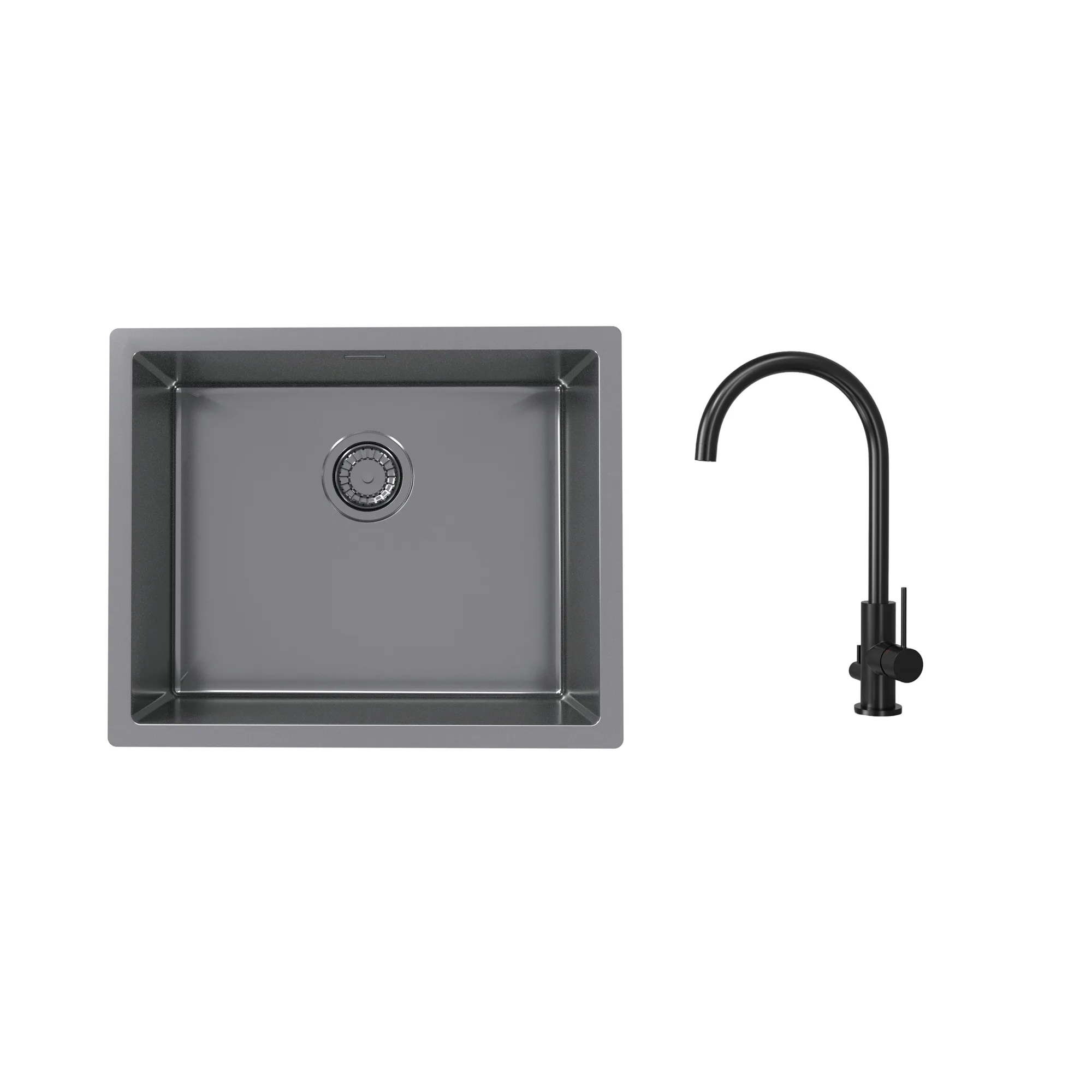 Diskho Stala Monarch-50 med Köksblandare Scandtap Steel Equip D