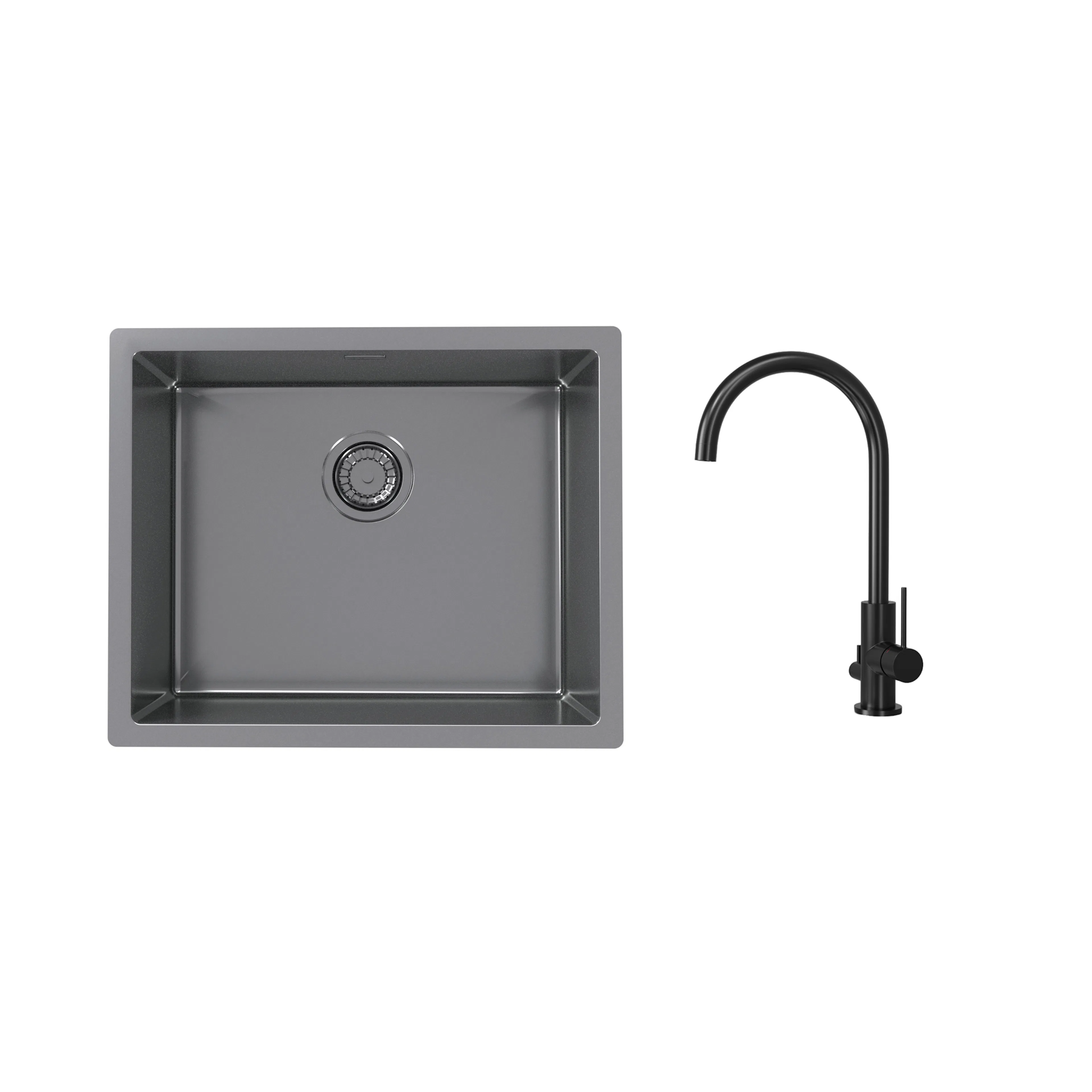 Diskho Stala Monarch-50 med Köksblandare Scandtap Steel Equip D