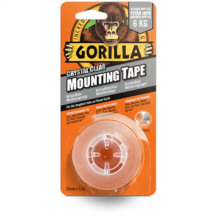 Tejp Gorilla Monteringstejp 1,52mx25,4mm