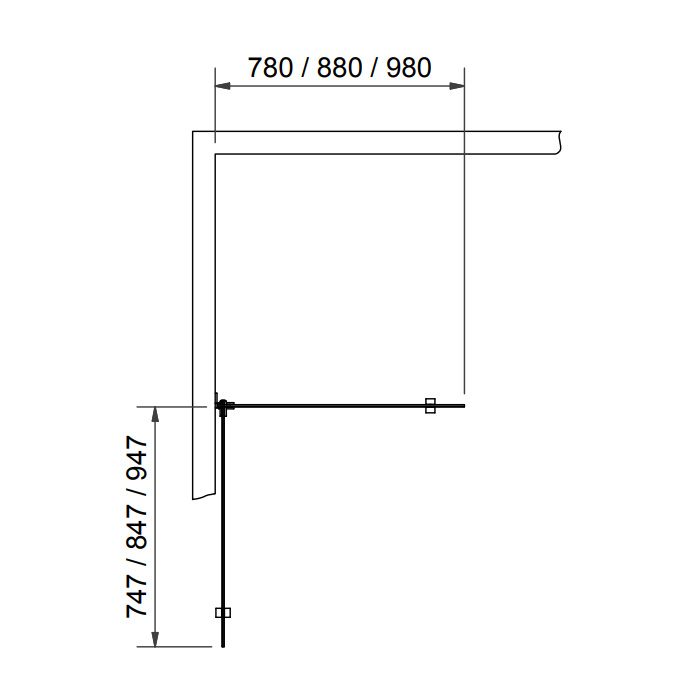 Duschdörr 180° Rista Rak 78x200 Svart Matt/Klar Enkel BxH: 78x200 cm, Svart Matt profil, Klarglas Enkel