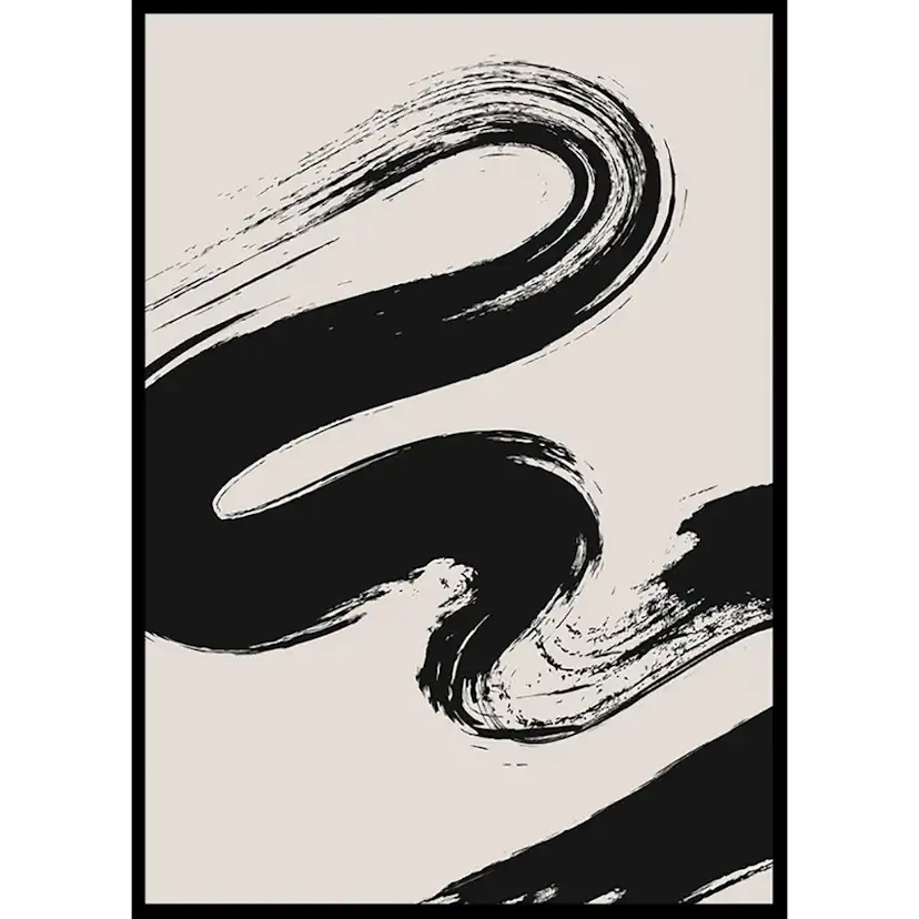 Poster Gallerix Abstract Black River