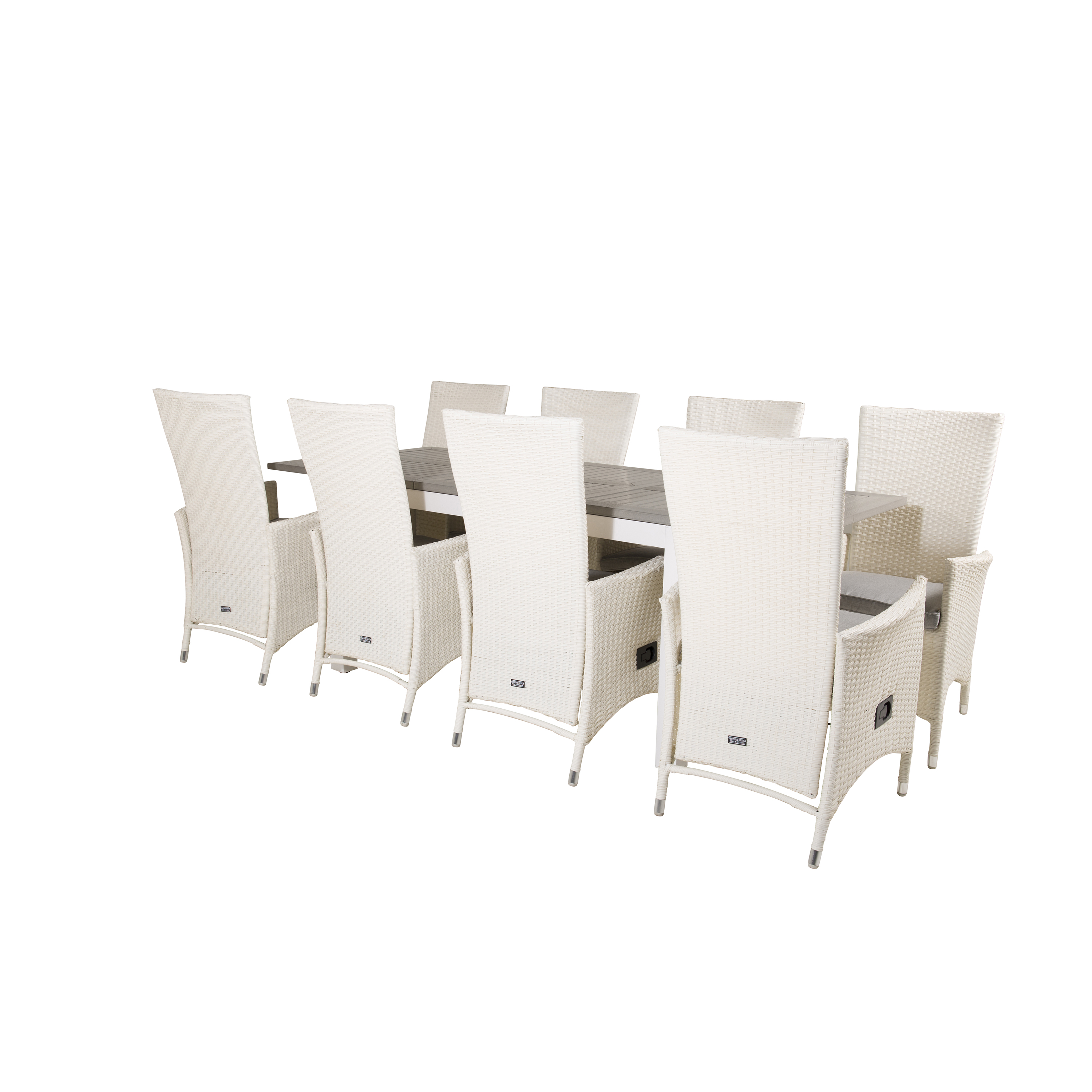 Matgrupp Venture Home Aleyna 160/240 med 8 Pishi Matstolar