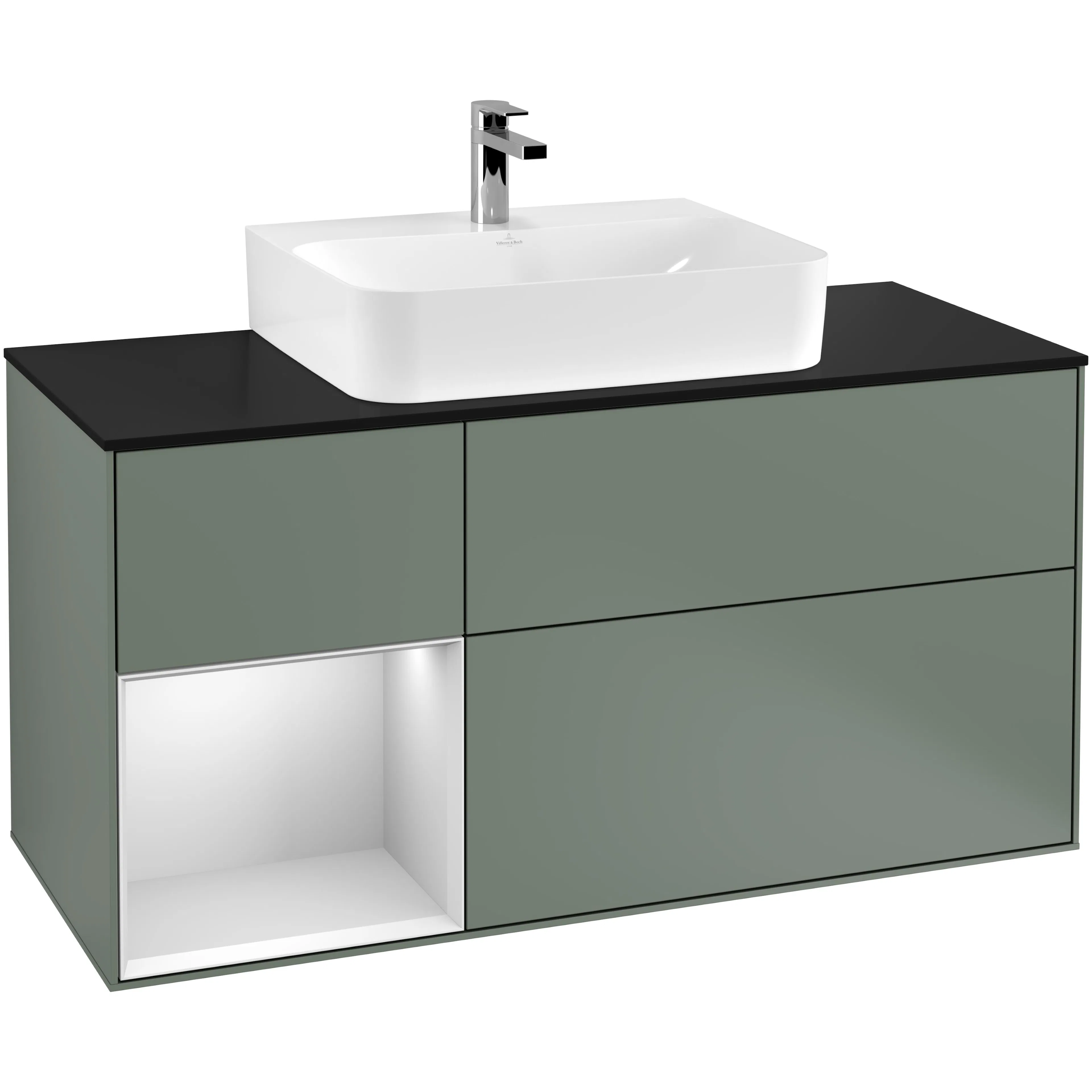 Tvättställsskåp Villeroy & Boch Finion med 3 Lådor Hylla och Bänkskiva för Centrerat Tvättställ