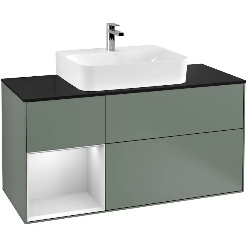 Tvättställsskåp Villeroy & Boch Finion med 3 Lådor Hylla och Bänkskiva för Centrerat Tvättställ