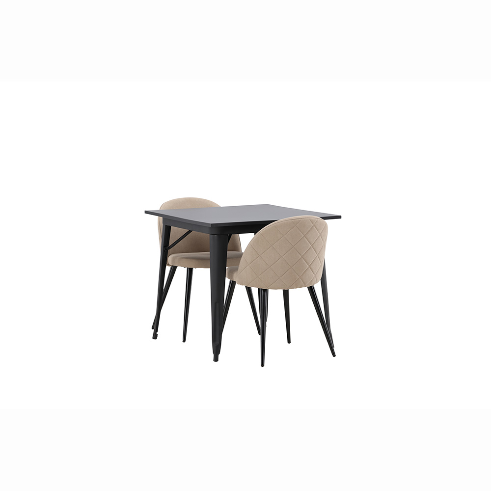 Matgrupp Venture Home Tempe med 2 Velvet Stitches Stolar