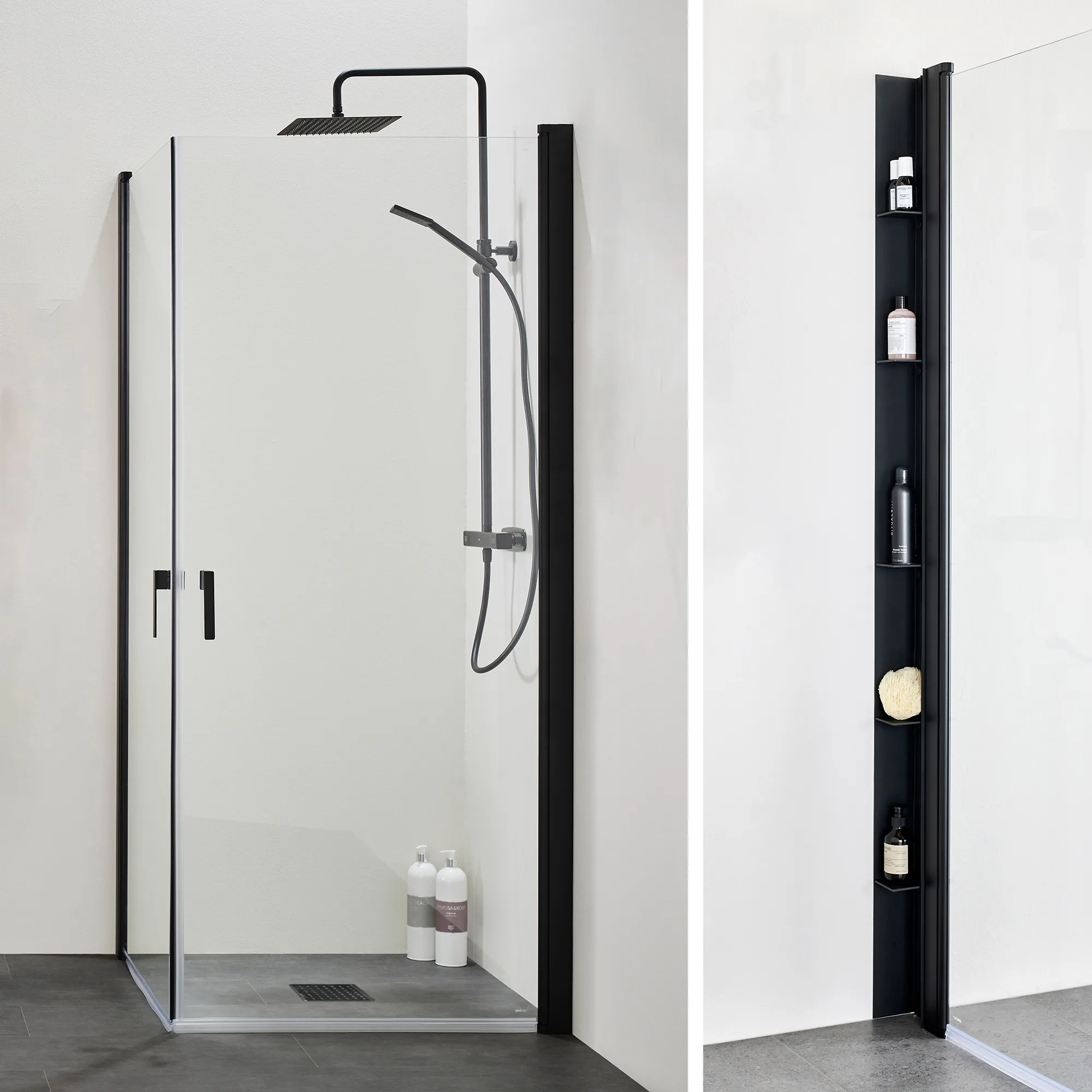 Duschpaket Hafa Duschhörn Igloo Pro med Duschhylla Place