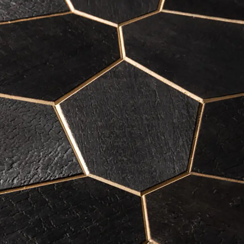 Väggpanel Emotionwood Hexagon Abachi Yakisugi
