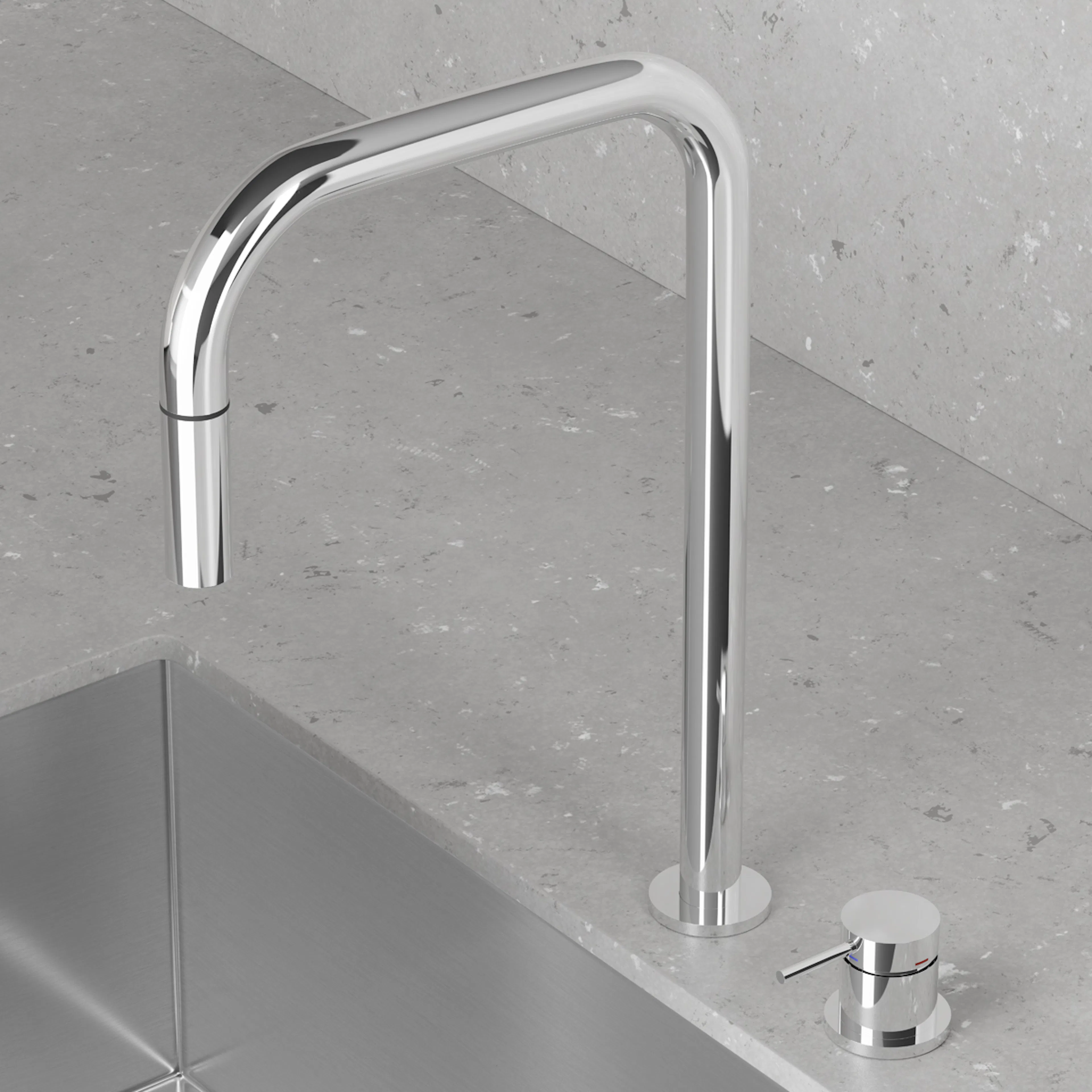Köksblandare Scandtap Harmonized K2P Square